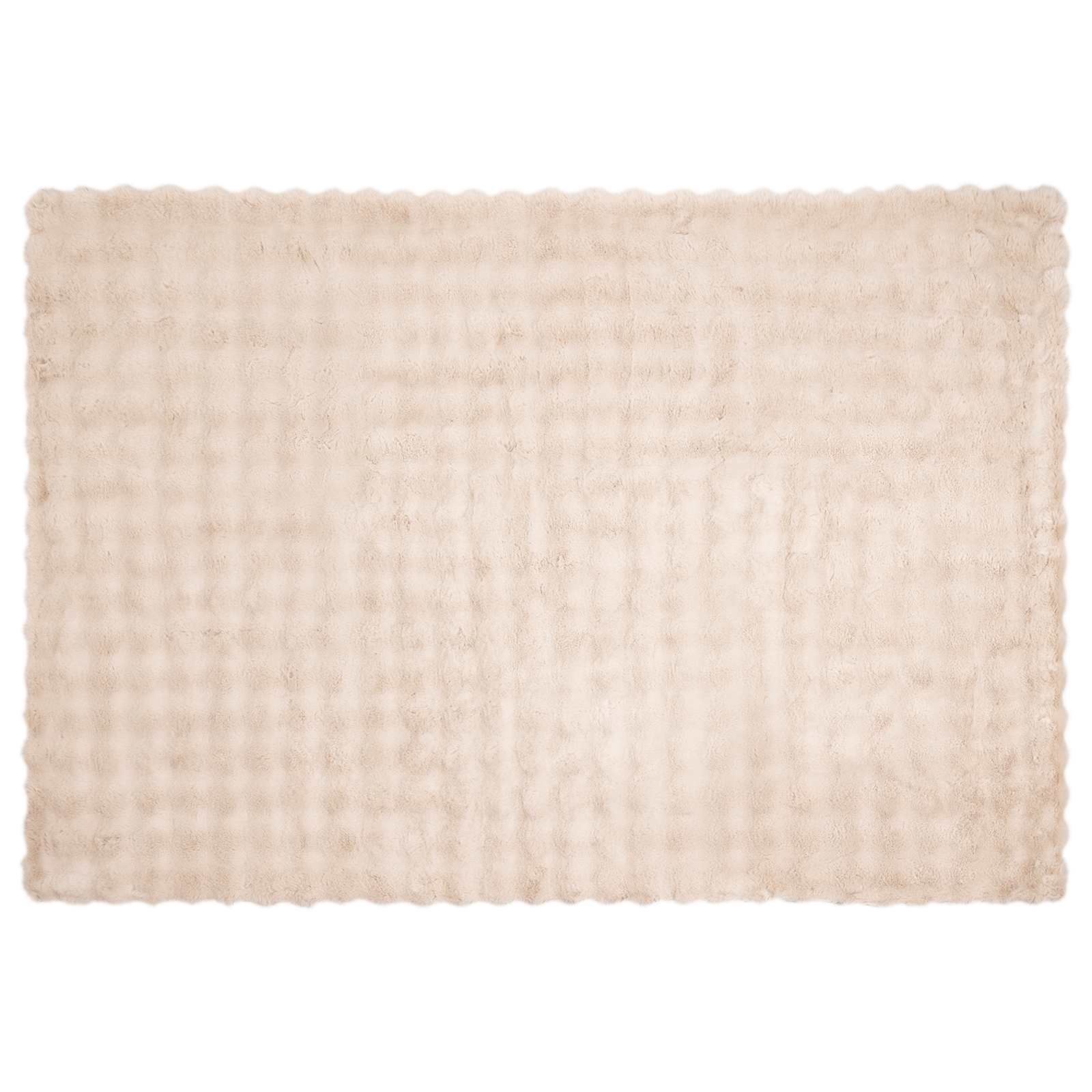 Rutschfeste Decke aus Kunstkaninchenfell Olite Beige Polyester