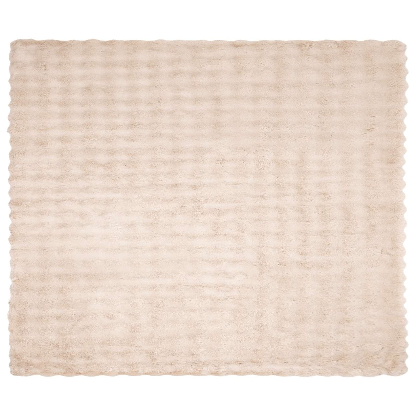 Rutschfeste Decke aus Kunstkaninchenfell Olite Beige Polyester