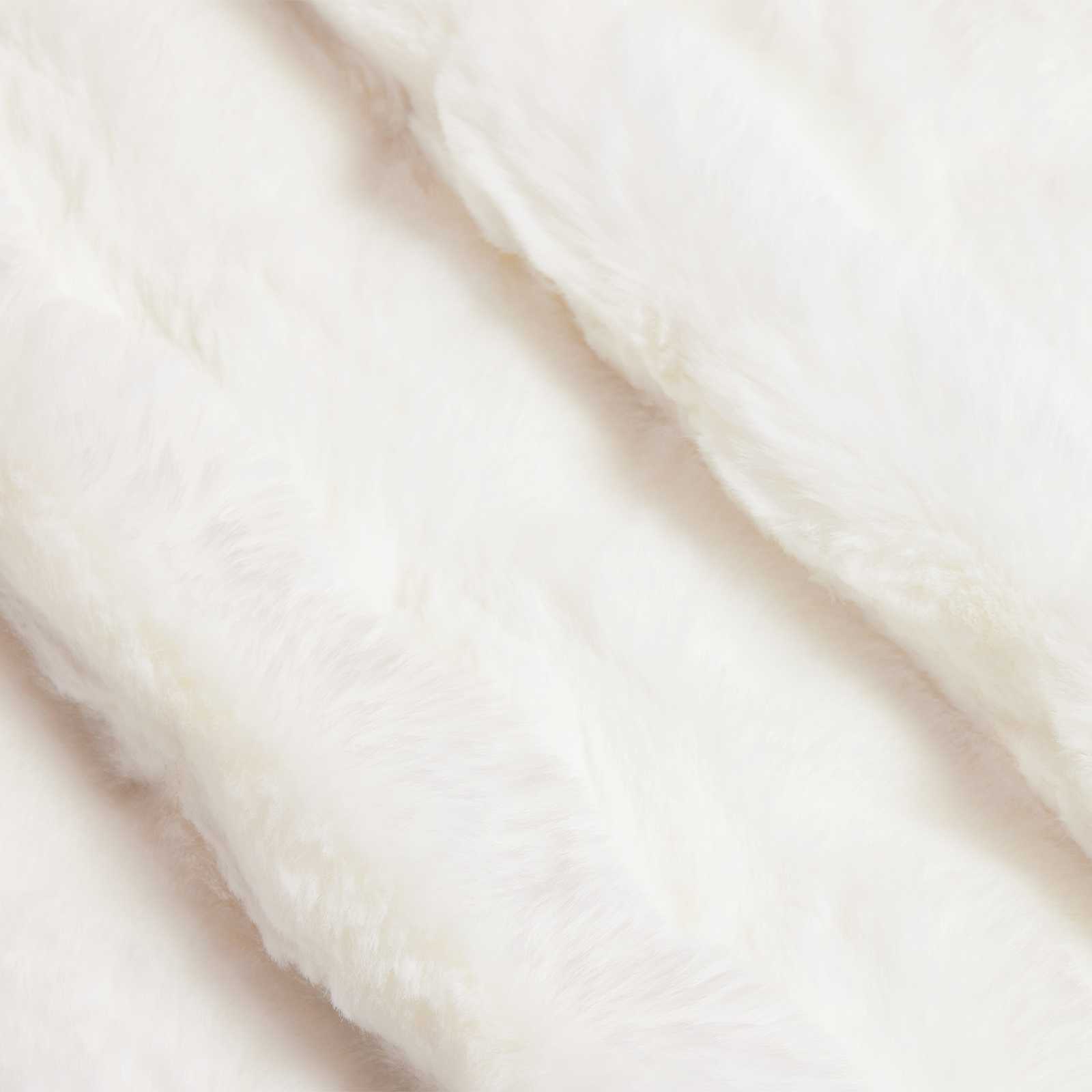 Rutschfeste Decke aus Kunstkaninchenfell Olite Weiß Polyester