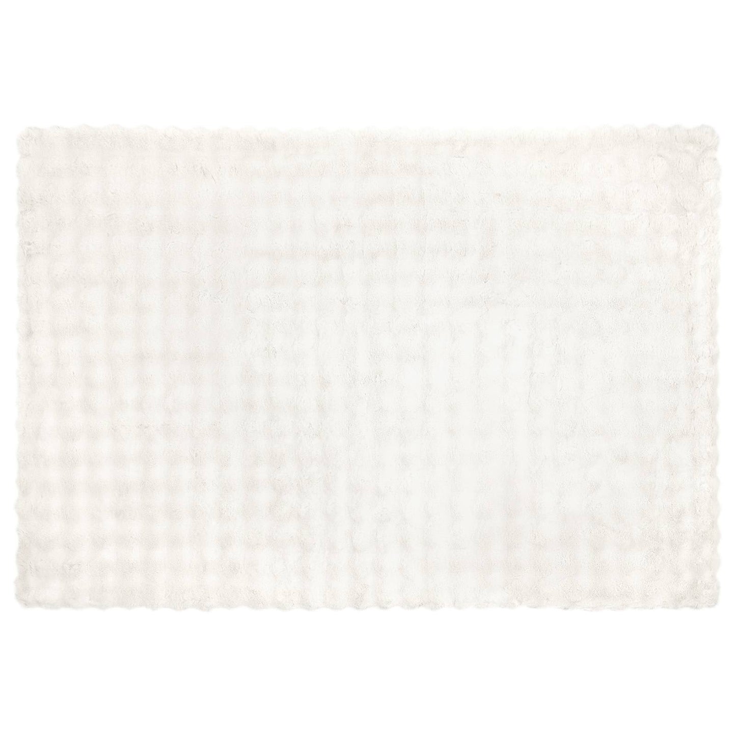 Rutschfeste Decke aus Kunstkaninchenfell Olite Weiß Polyester