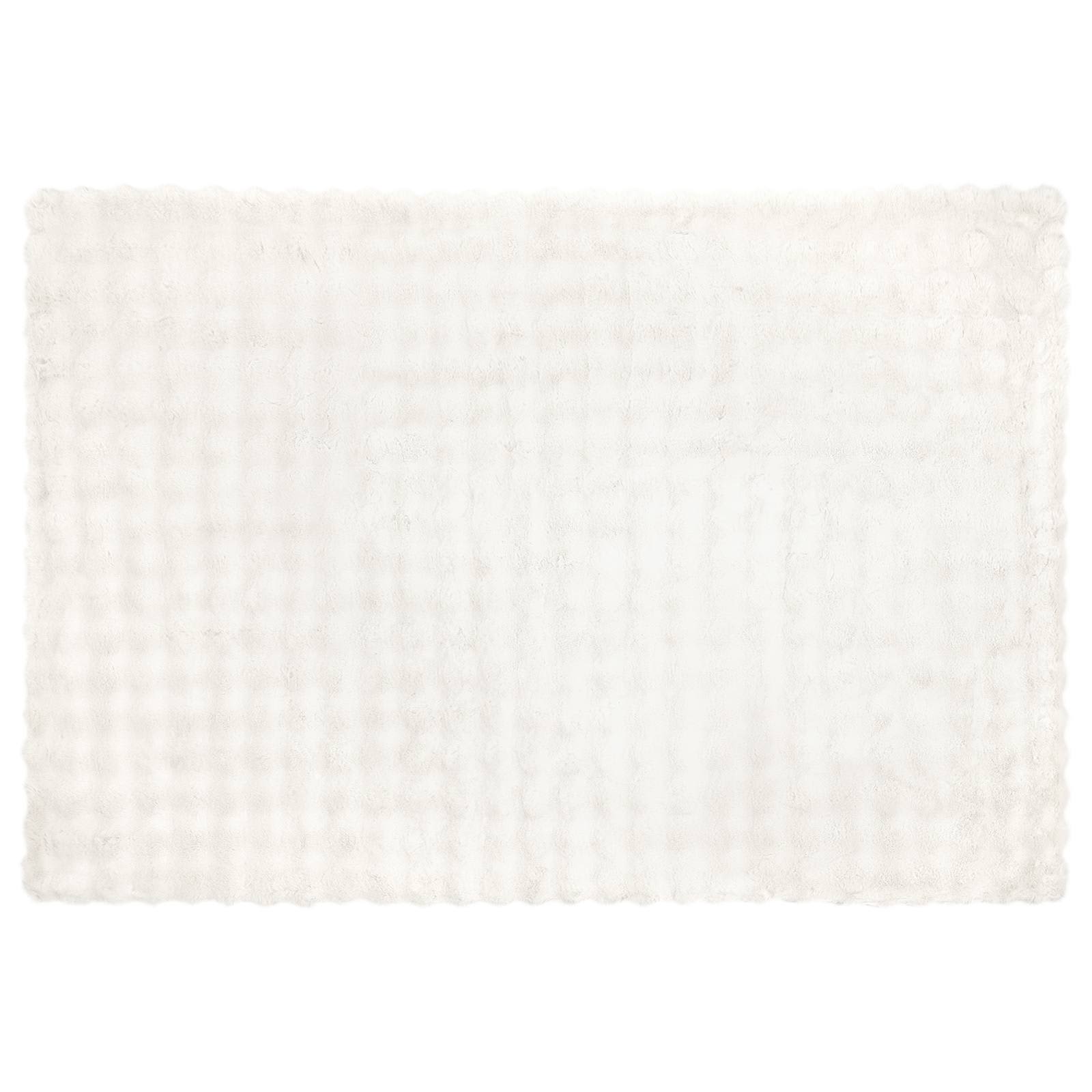 Rutschfeste Decke aus Kunstkaninchenfell Olite Weiß Polyester