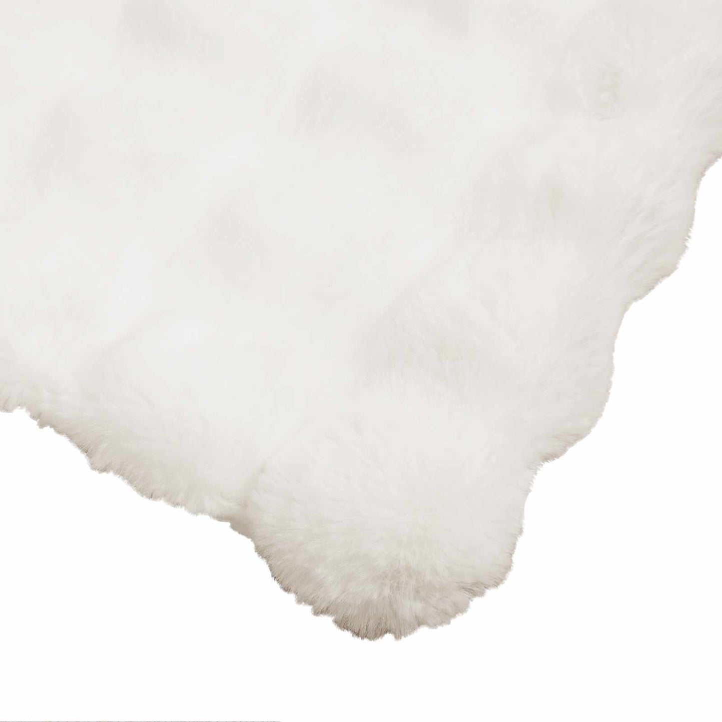 Rutschfeste Decke aus Kunstkaninchenfell Olite Weiß Polyester