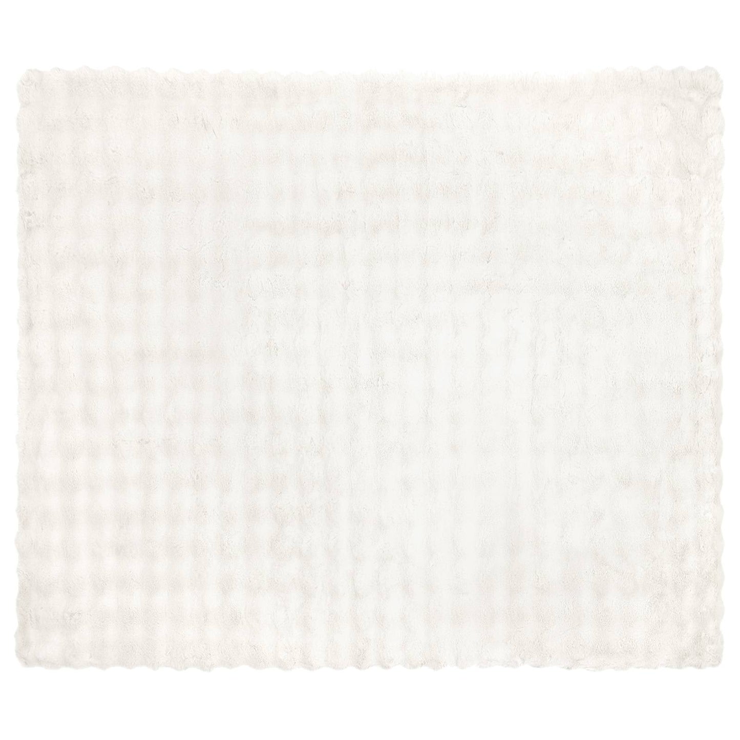 Rutschfeste Decke aus Kunstkaninchenfell Olite Weiß Polyester
