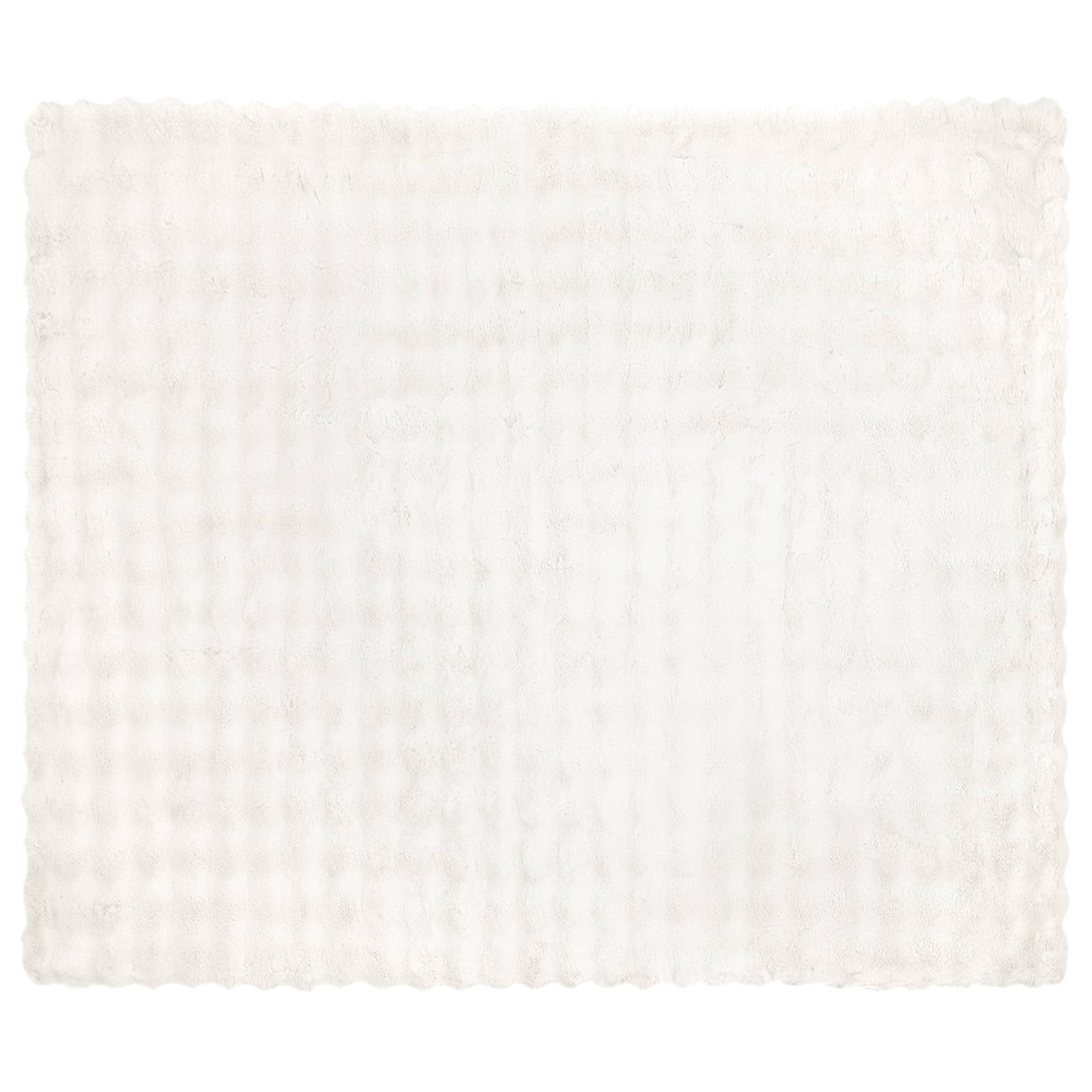 Rutschfeste Decke aus Kunstkaninchenfell Olite Weiß Polyester