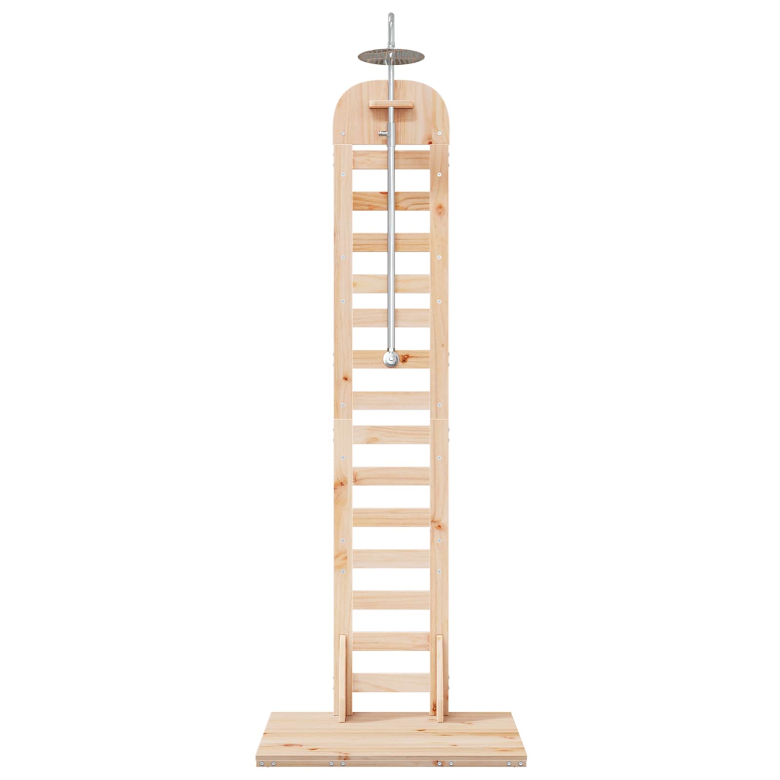 Gartendusche 223 cm Massivholz Kiefer und Edelstahl Natur