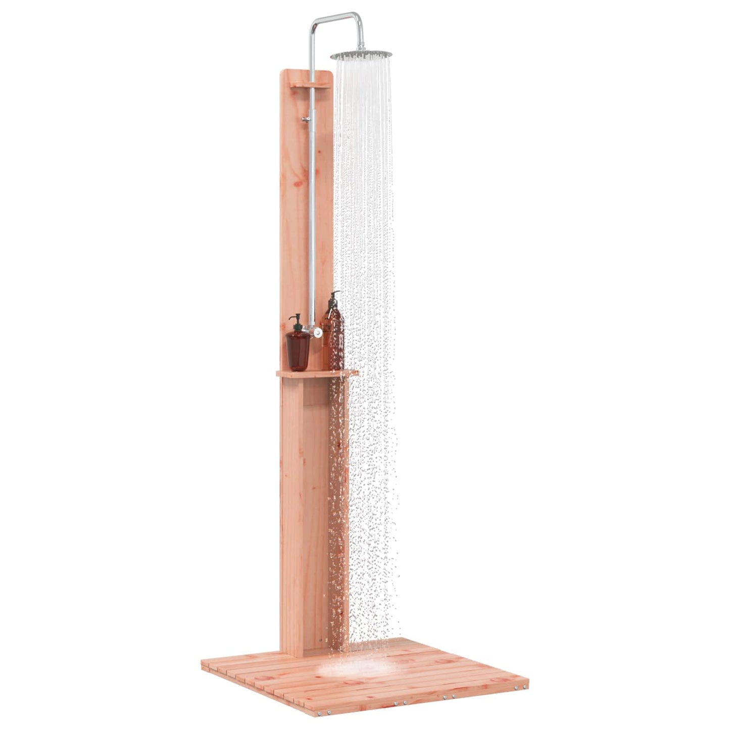 Gartendusche 206 cm Massives Douglasholz und Edelstahl Natur
