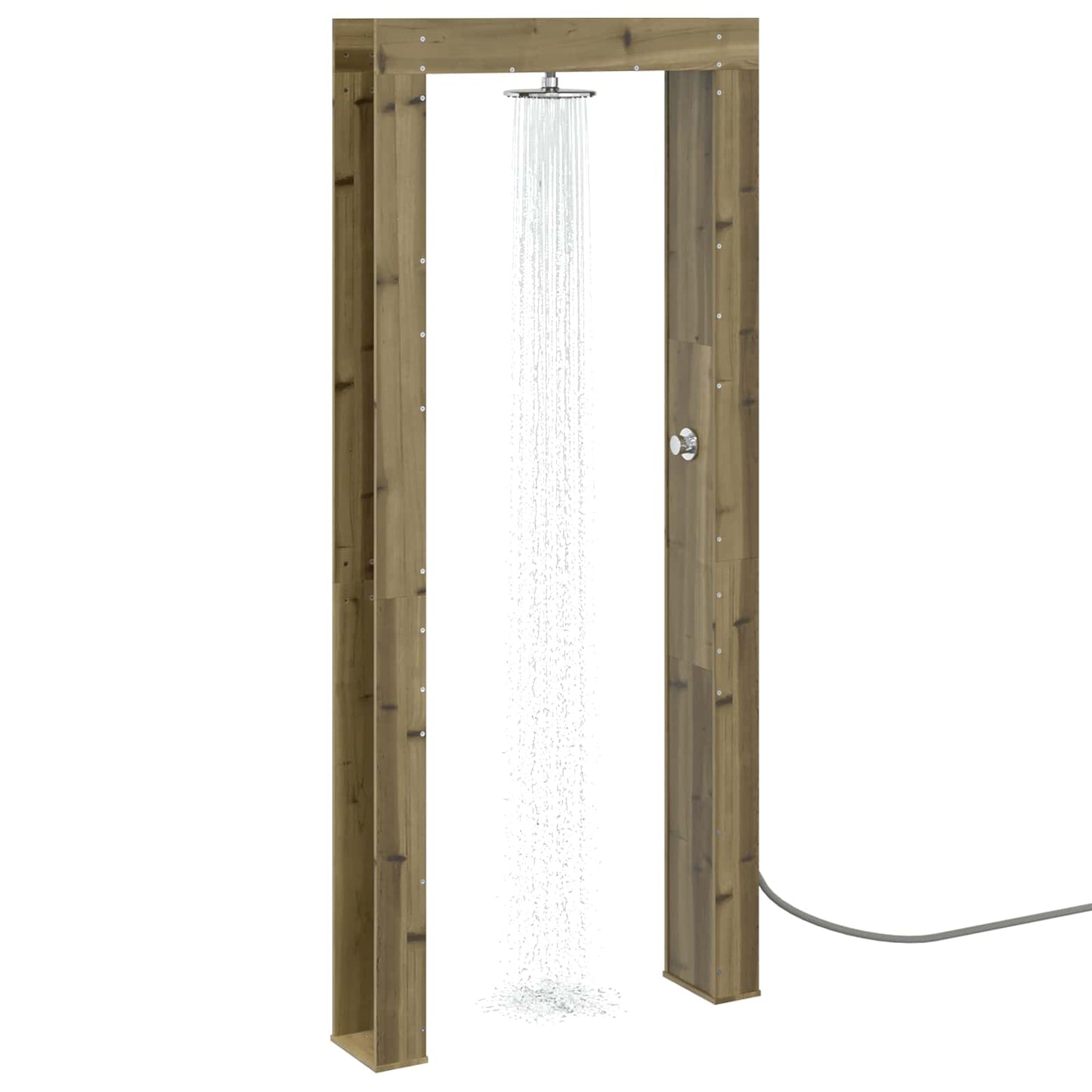 Gartendusche 226 cm Imprägniertes Kiefernholz und Edelstahl