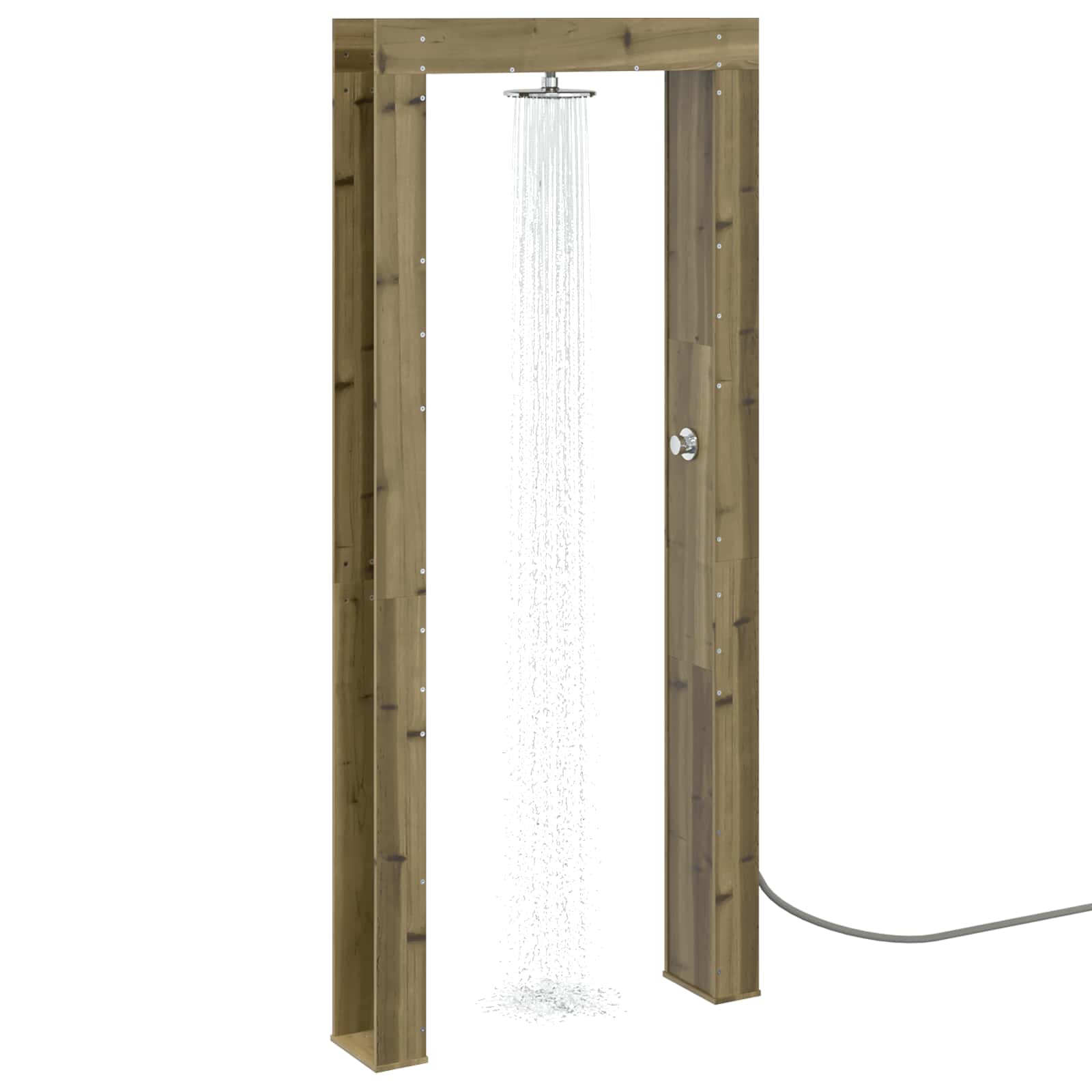 Gartendusche 226 cm Imprägniertes Kiefernholz und Edelstahl