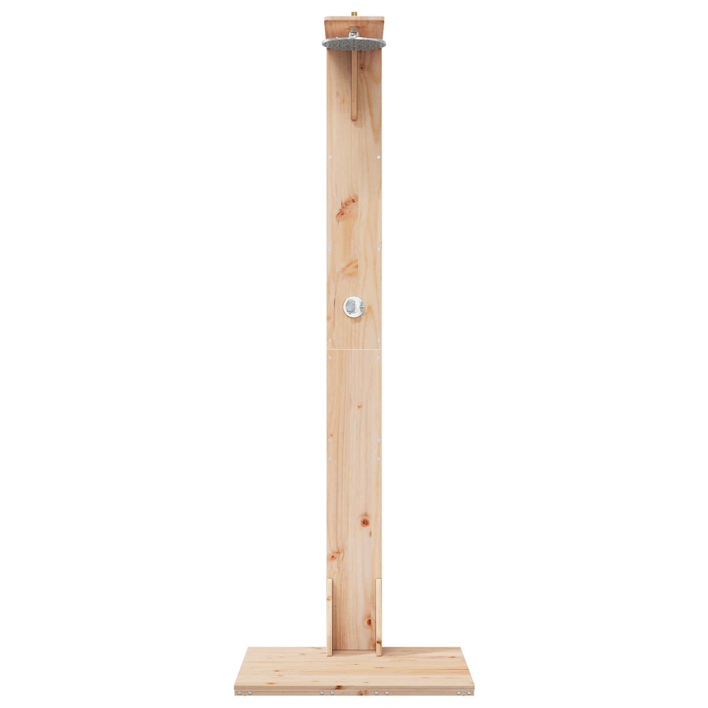 Gartendusche 214,5 cm Massivholz Kiefer und Edelstahl Natur