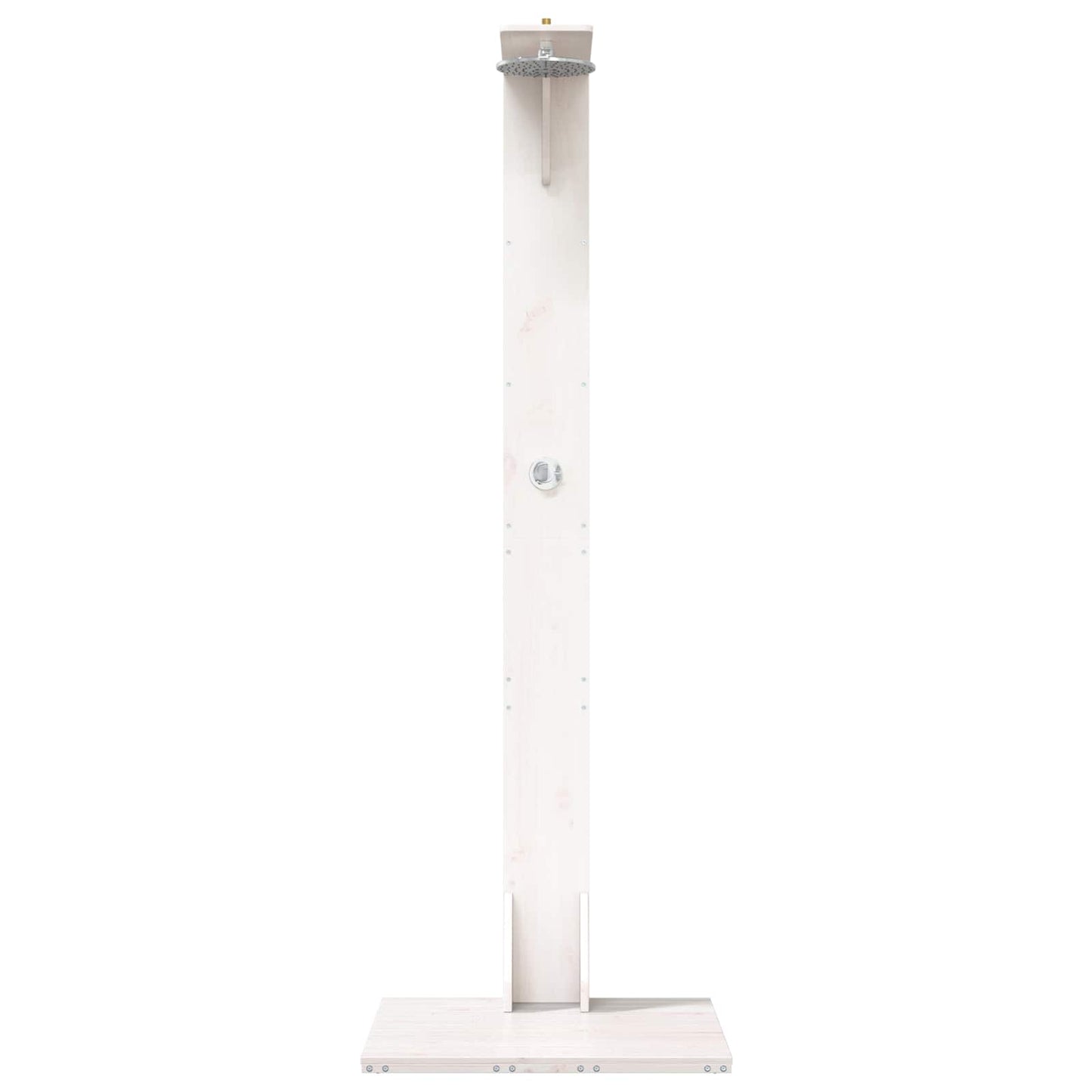 Gartendusche 214,5 cm Massivholz Kiefer und Edelstahl Weiß
