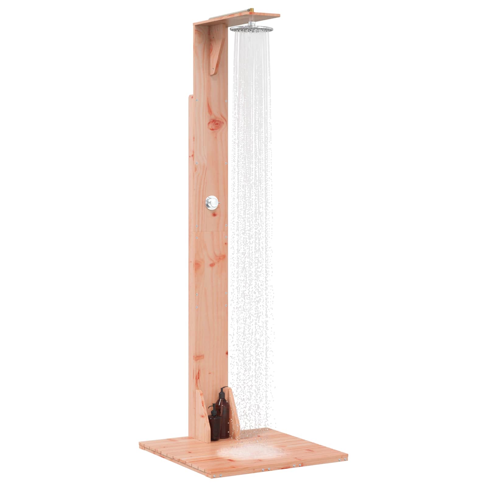 Gartendusche 214,5 cm Massives Douglasholz und Edelstahl Natur