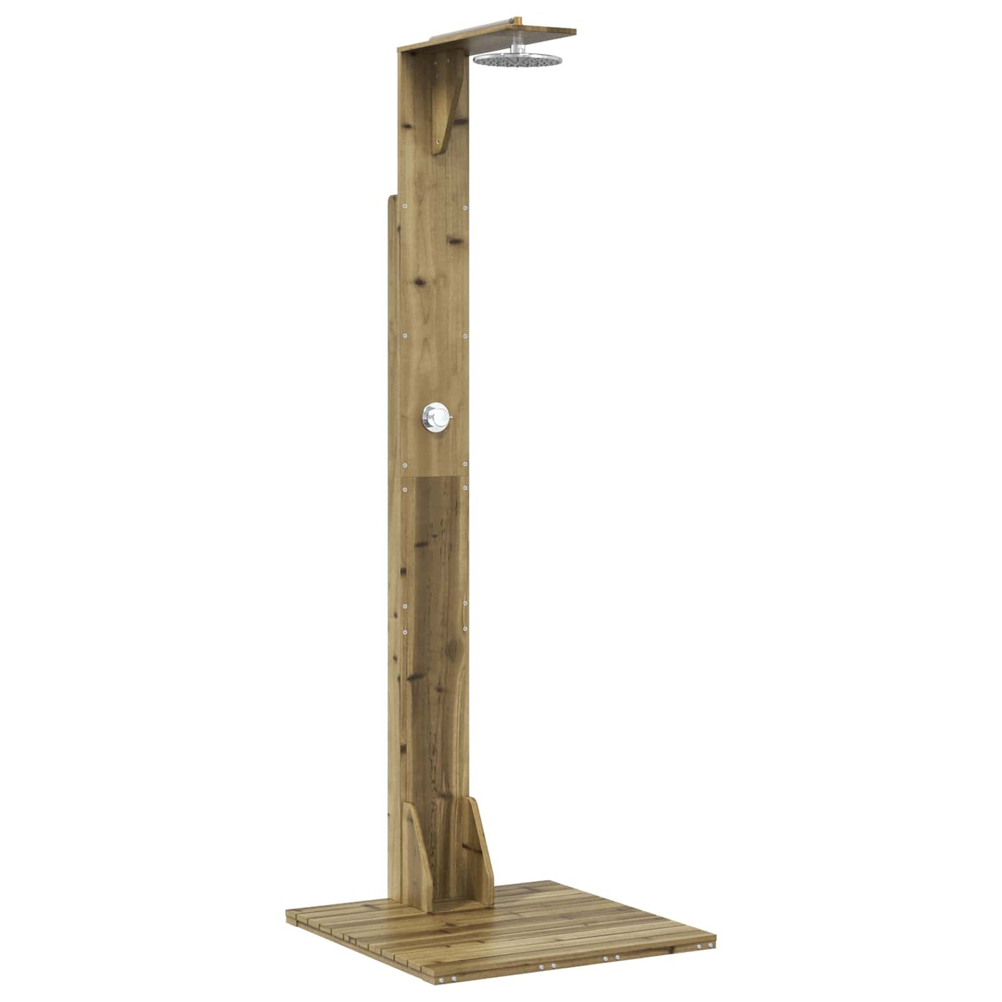 Gartendusche 214,5 cm Imprägniertes Kiefernholz und Edelstahl