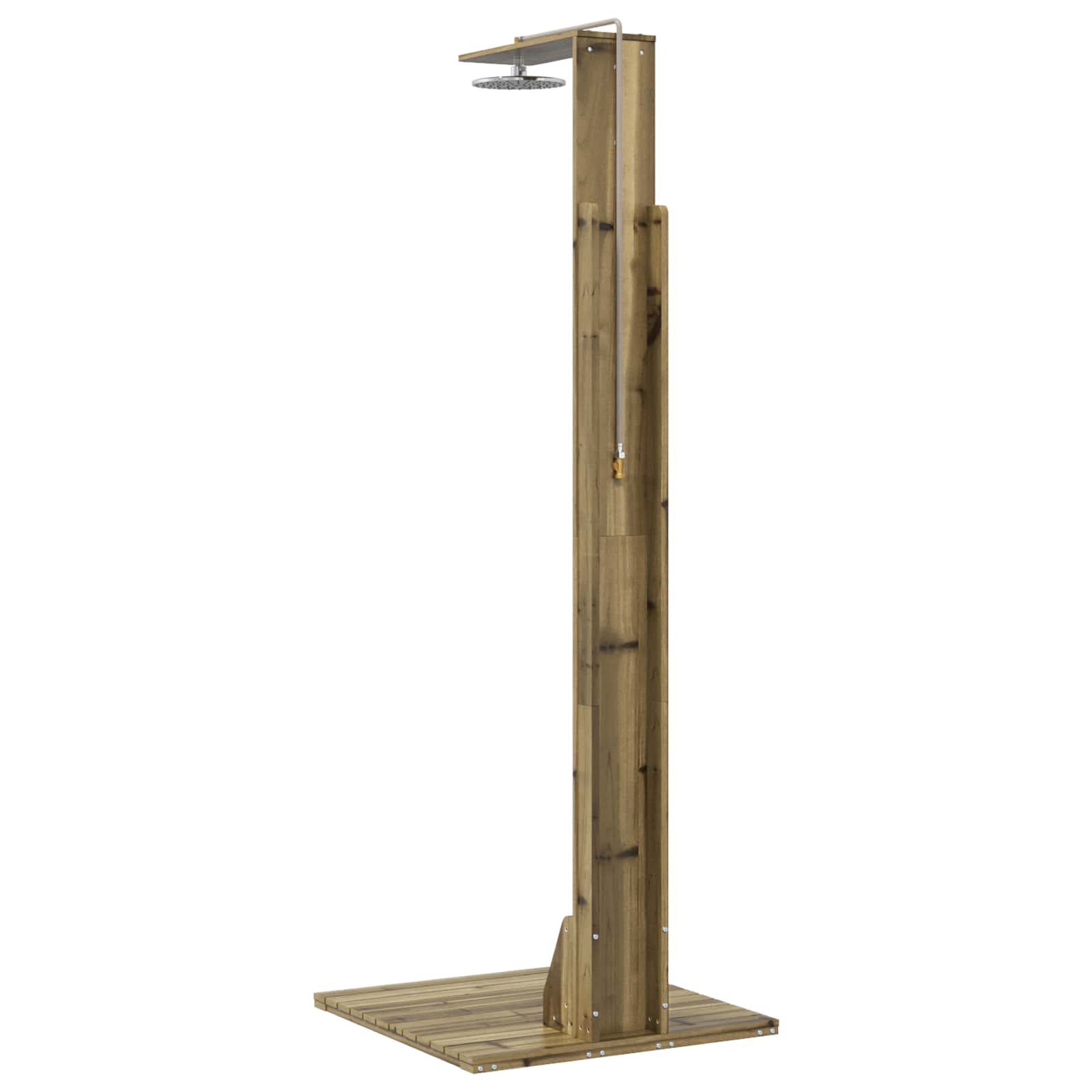Gartendusche 214,5 cm Imprägniertes Kiefernholz und Edelstahl