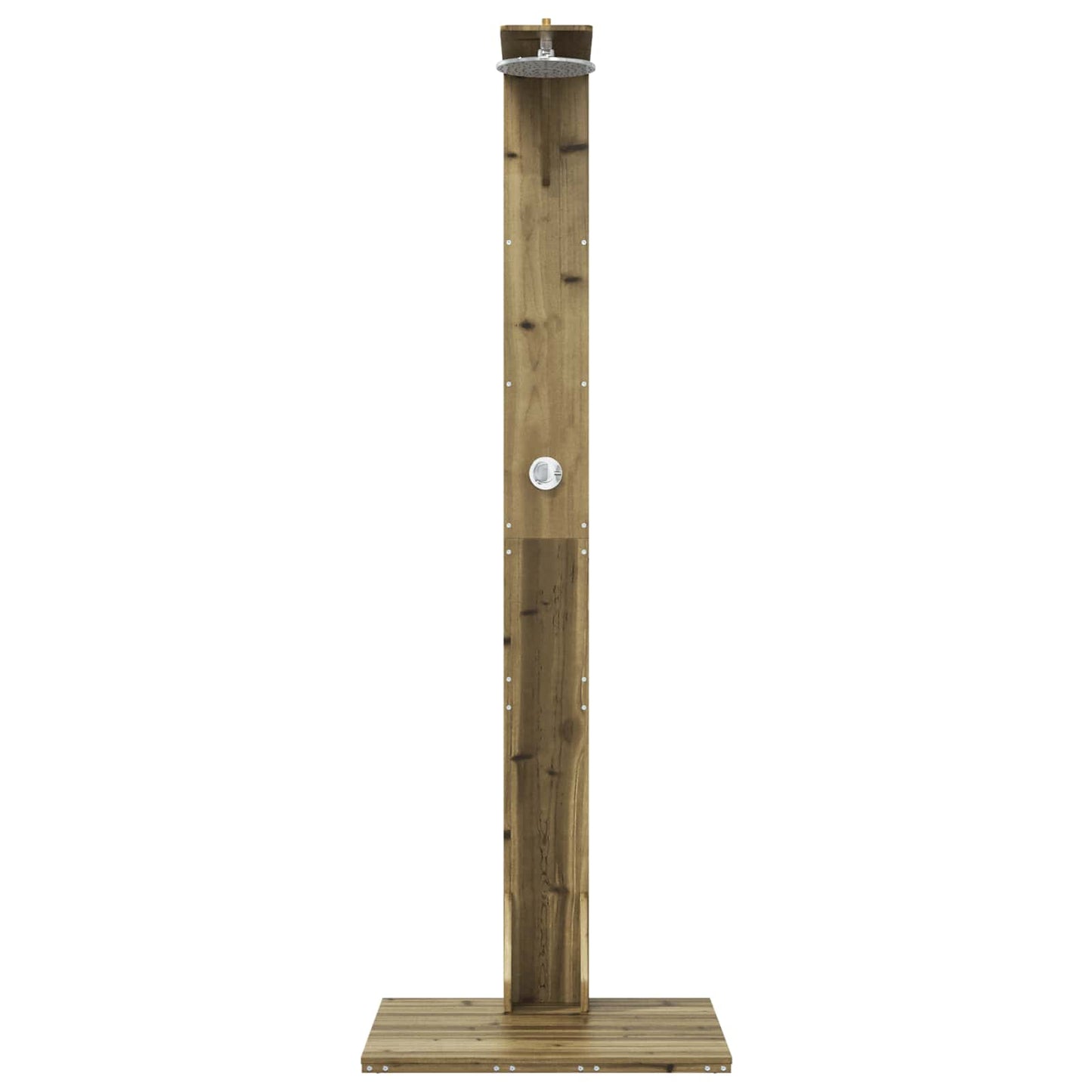 Gartendusche 214,5 cm Imprägniertes Kiefernholz und Edelstahl