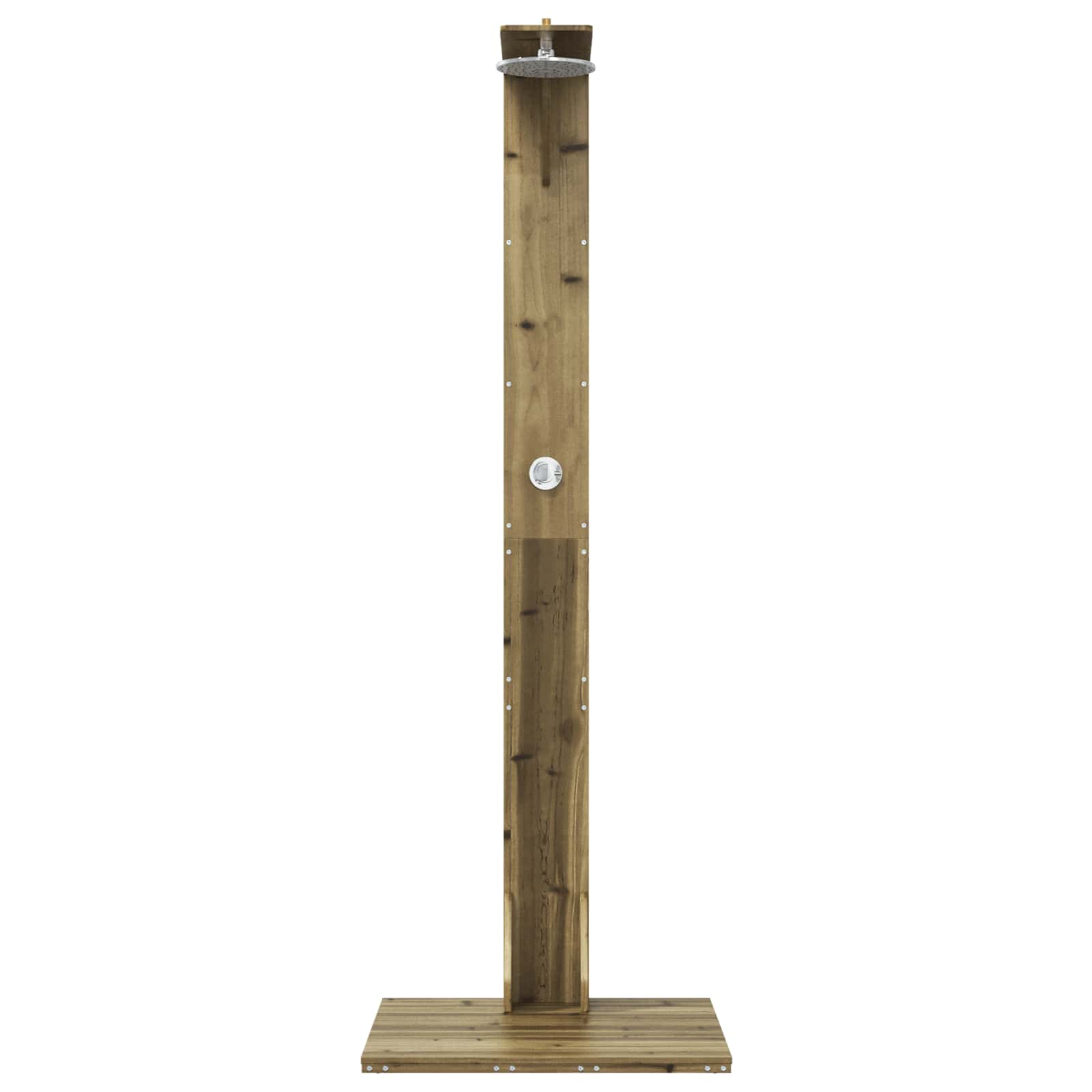 Gartendusche 214,5 cm Imprägniertes Kiefernholz und Edelstahl