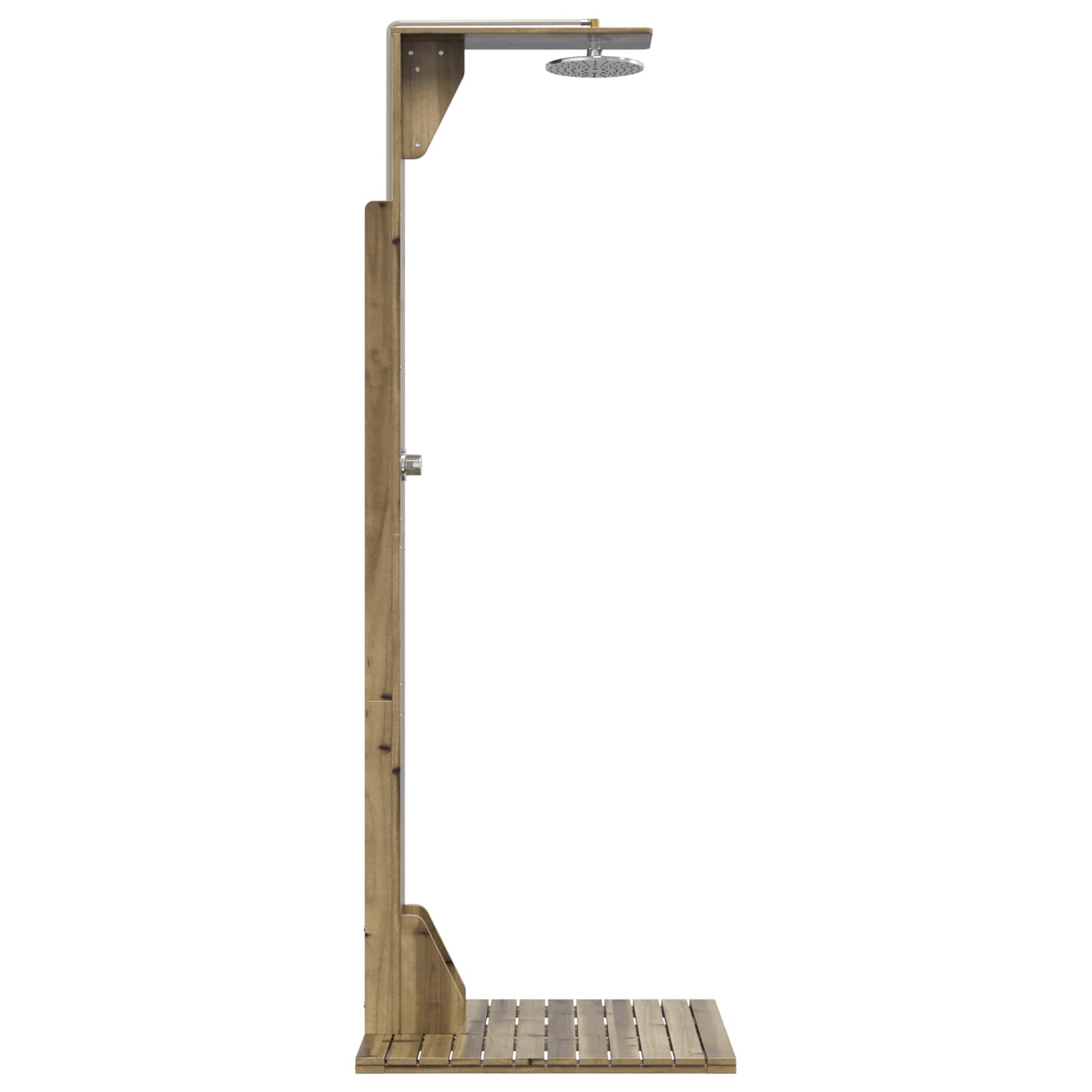 Gartendusche 214,5 cm Imprägniertes Kiefernholz und Edelstahl