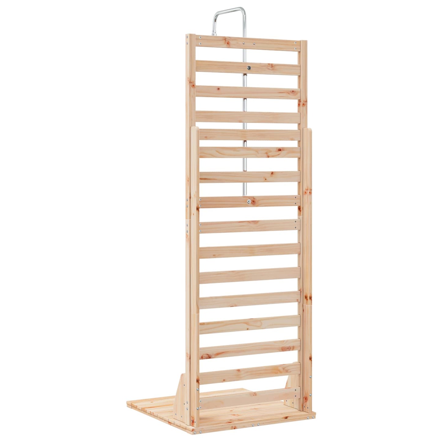 Gartendusche 225 cm Massivholz Kiefer und Edelstahl Natur