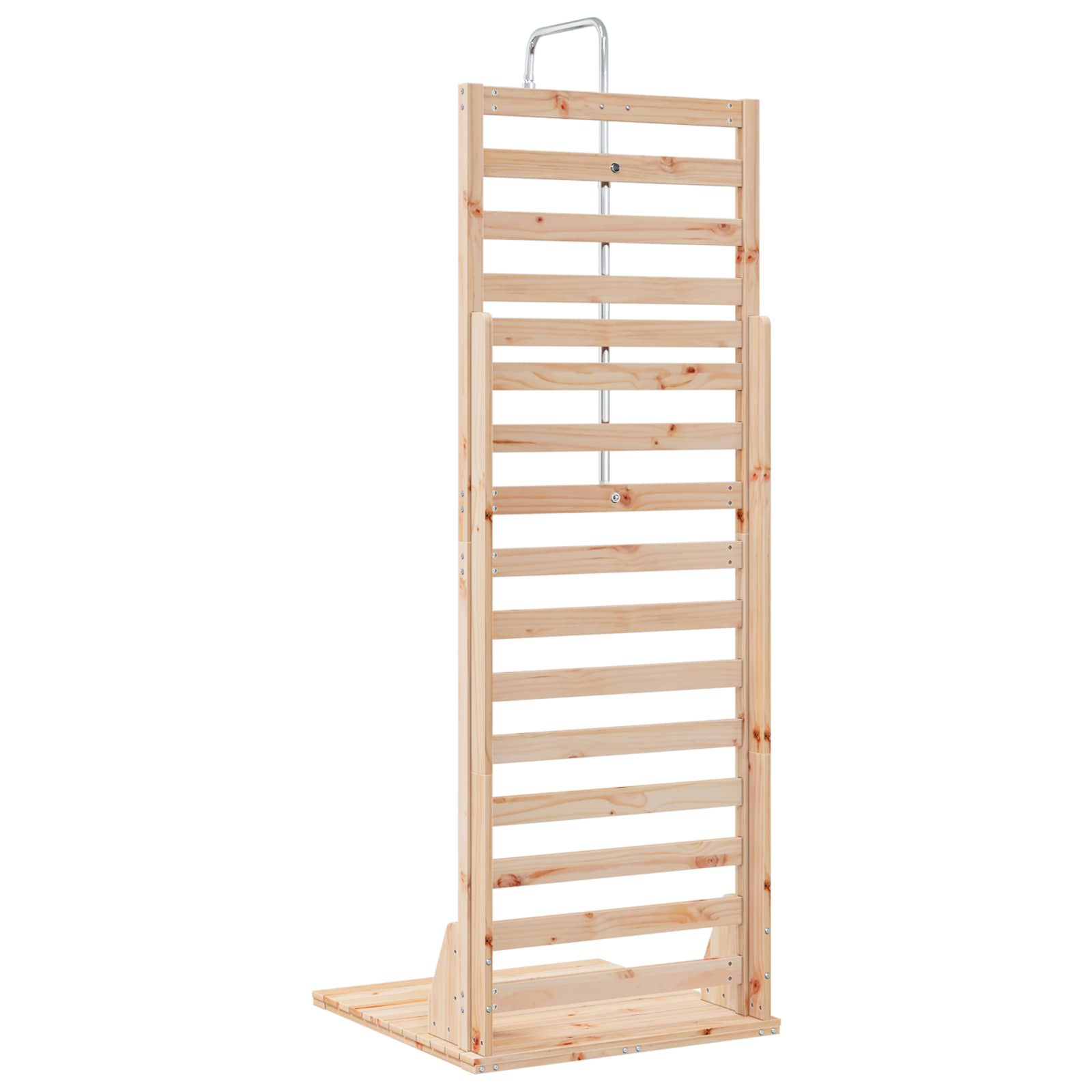 Gartendusche 225 cm Massivholz Kiefer und Edelstahl Natur