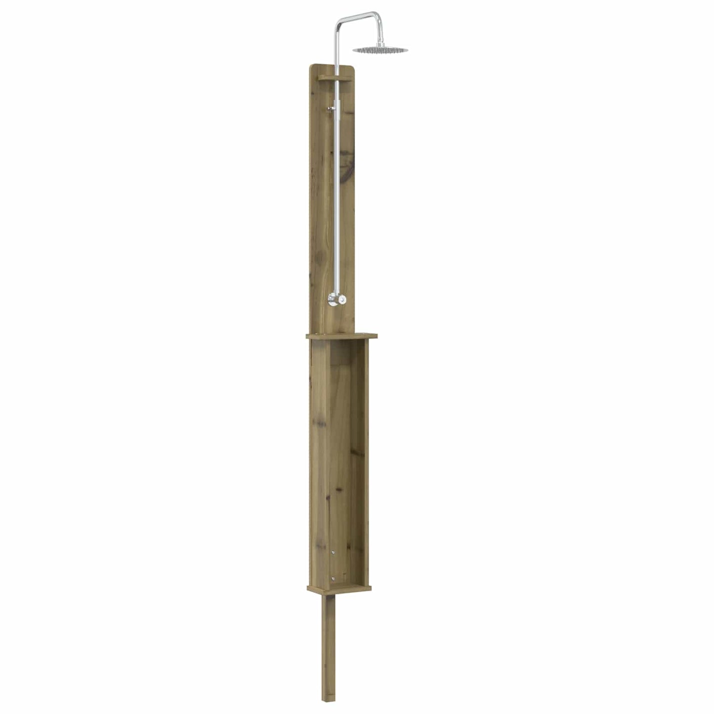 Gartendusche 246 cm Imprägniertes Kiefernholz und Edelstahl