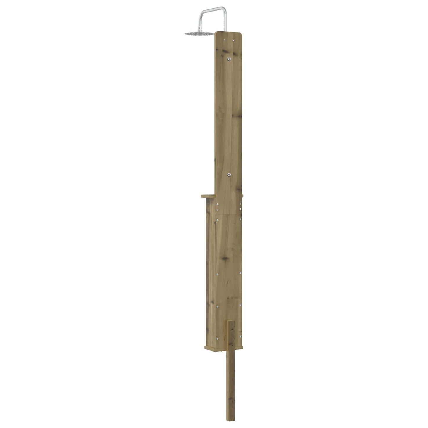 Gartendusche 246 cm Imprägniertes Kiefernholz und Edelstahl