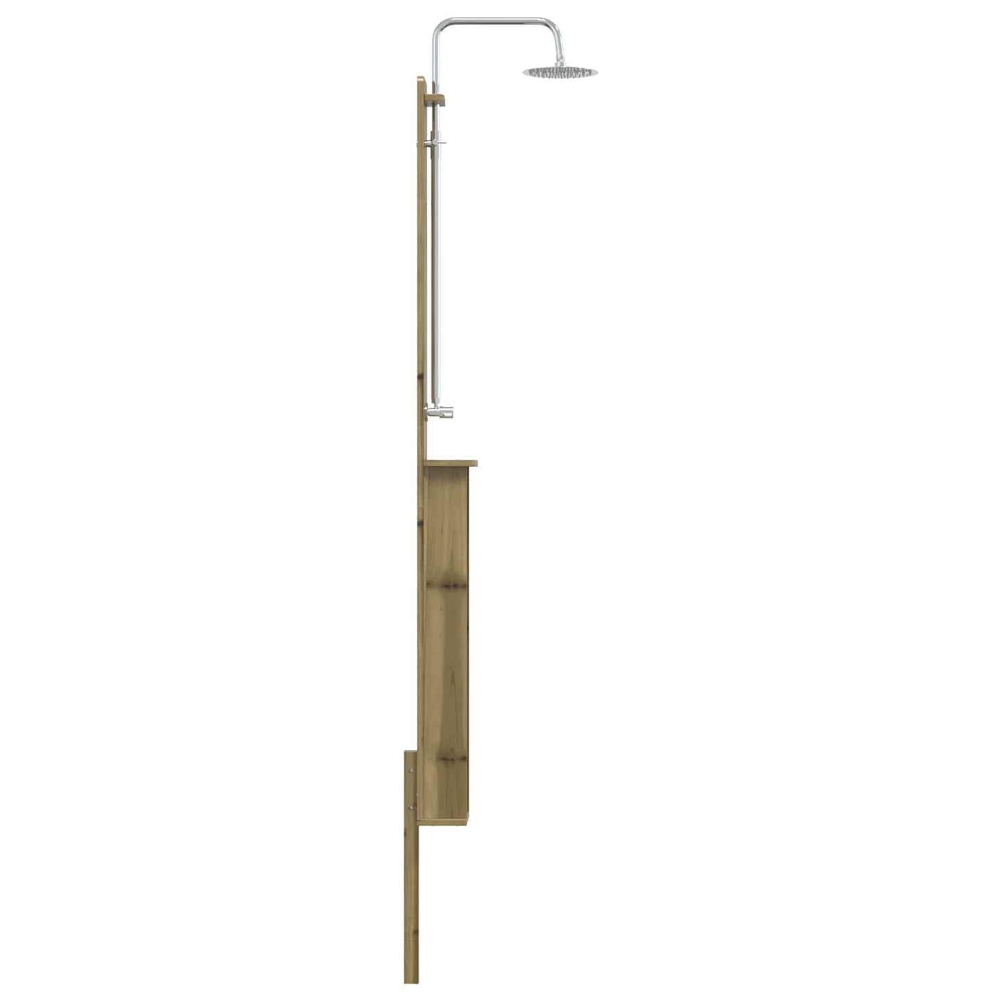 Gartendusche 246 cm Imprägniertes Kiefernholz und Edelstahl