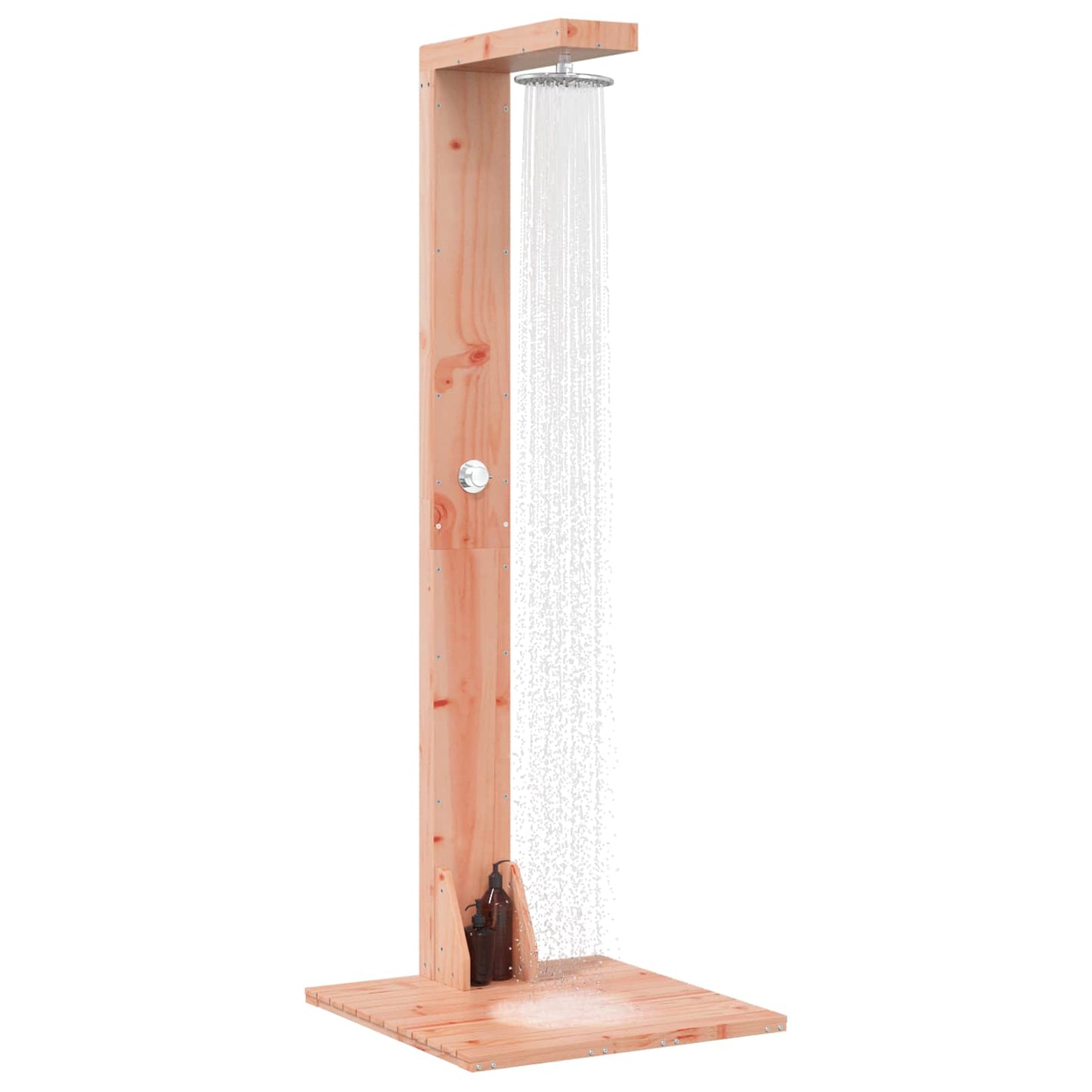 Gartendusche 210 cm Massives Douglasholz und Edelstahl Natur