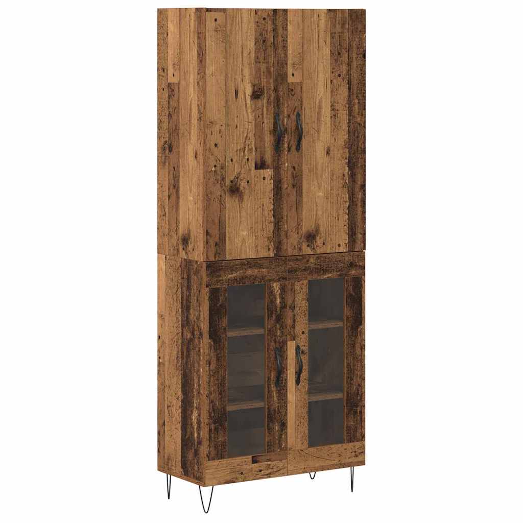 Highboard 2 stk. Altholz 69,5 x 34 x 180 cm Holzwerkstoff
