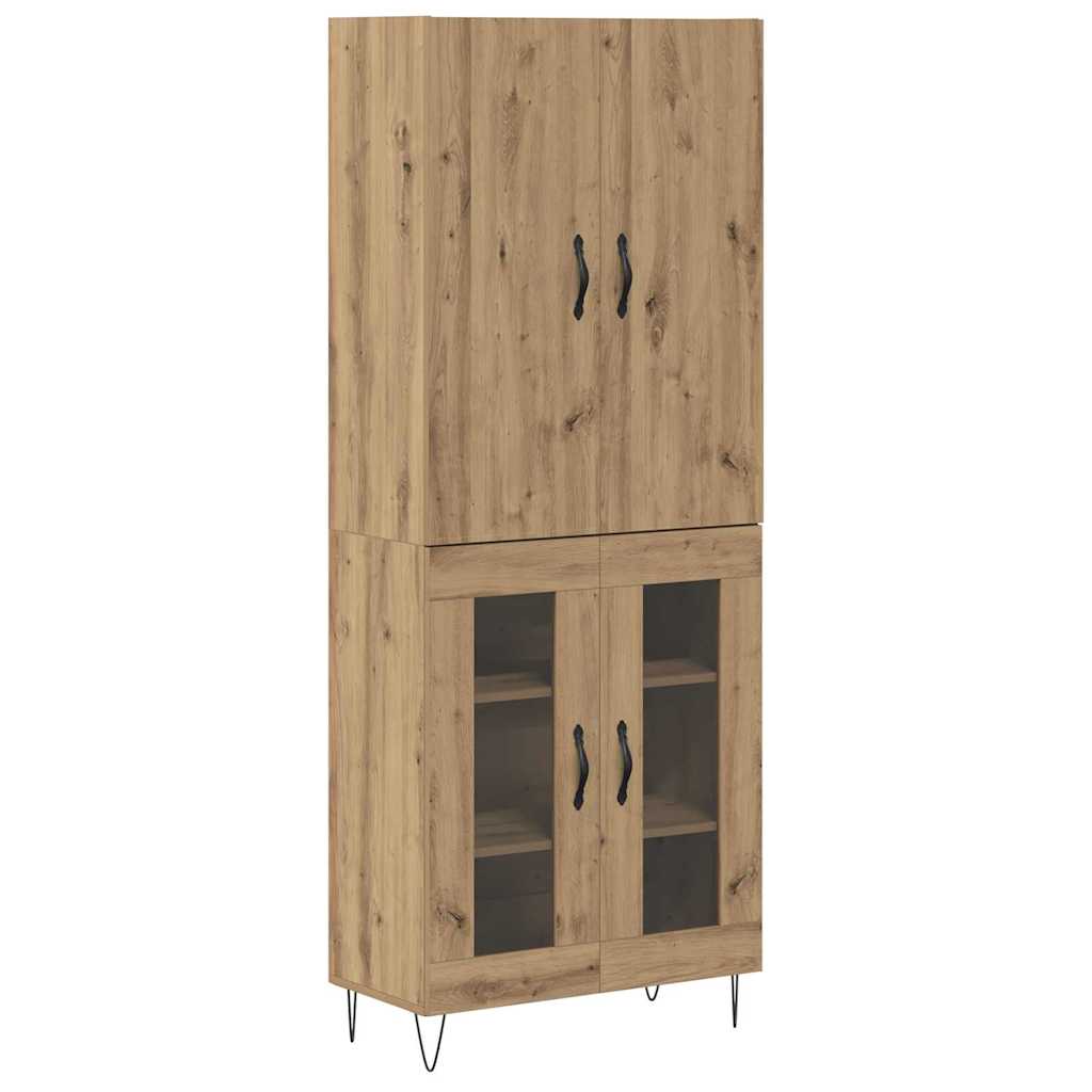 Highboard 2 pcs Artisan-Eiche 69,5 x 34 x 180 cm Holzwerkstoff