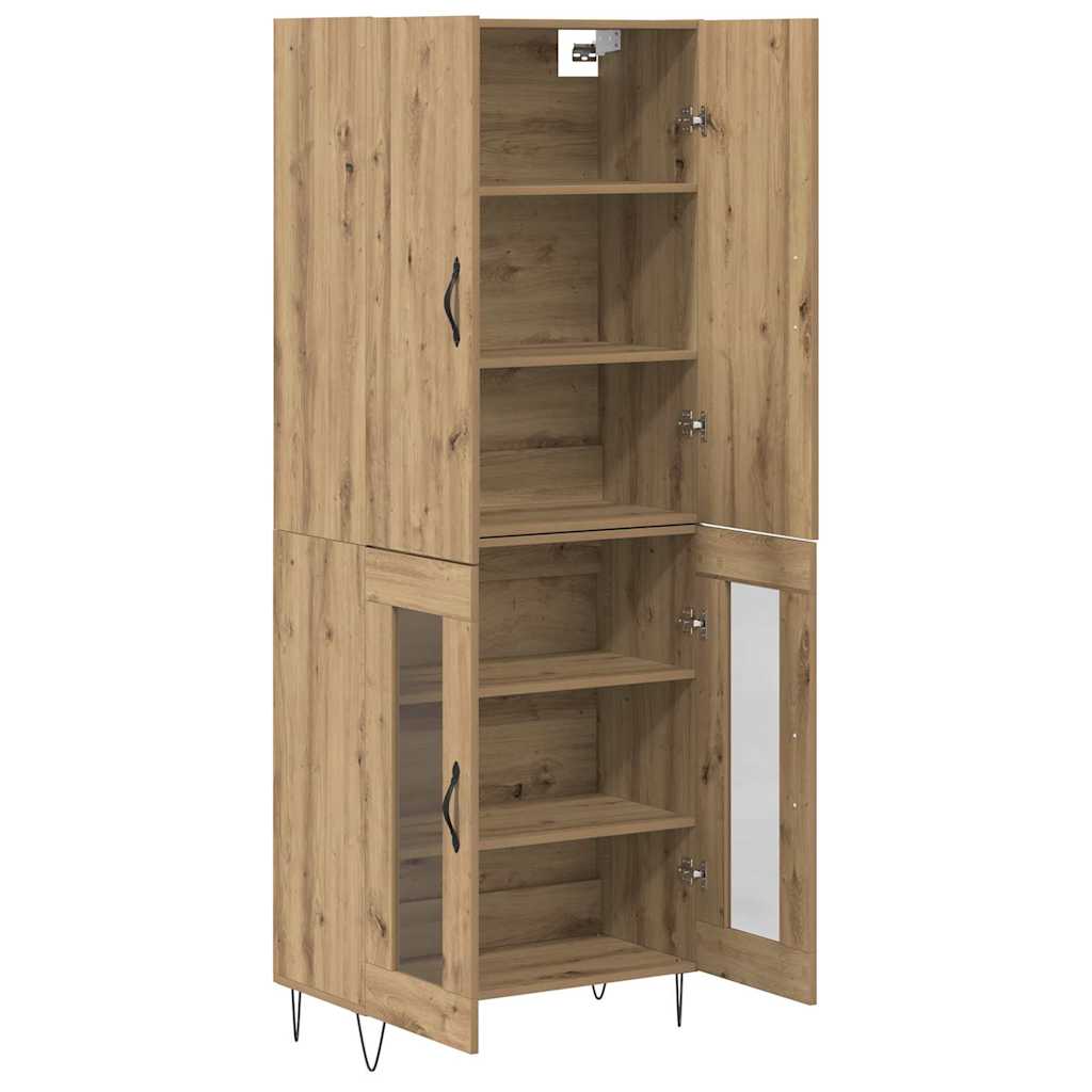 Highboard 2 pcs Artisan-Eiche 69,5 x 34 x 180 cm Holzwerkstoff