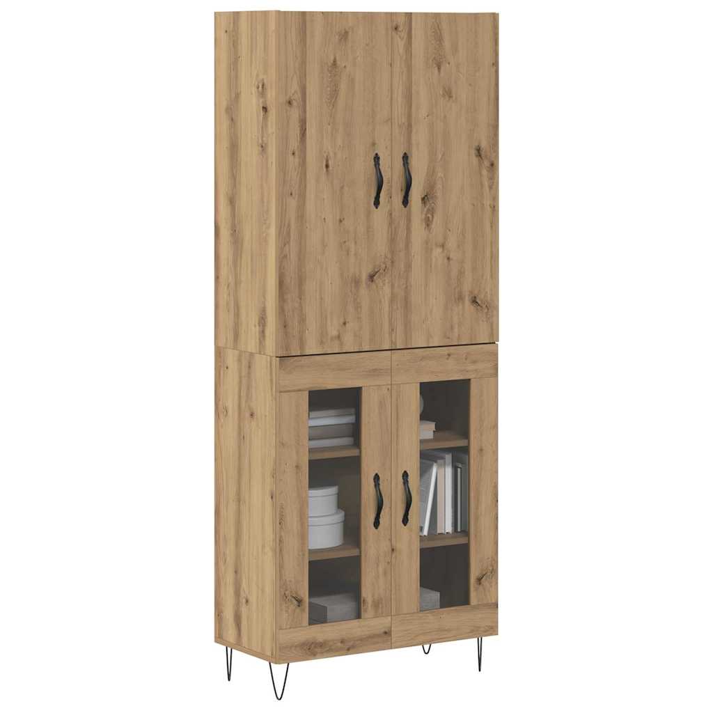 Highboard 2 pcs Artisan-Eiche 69,5 x 34 x 180 cm Holzwerkstoff