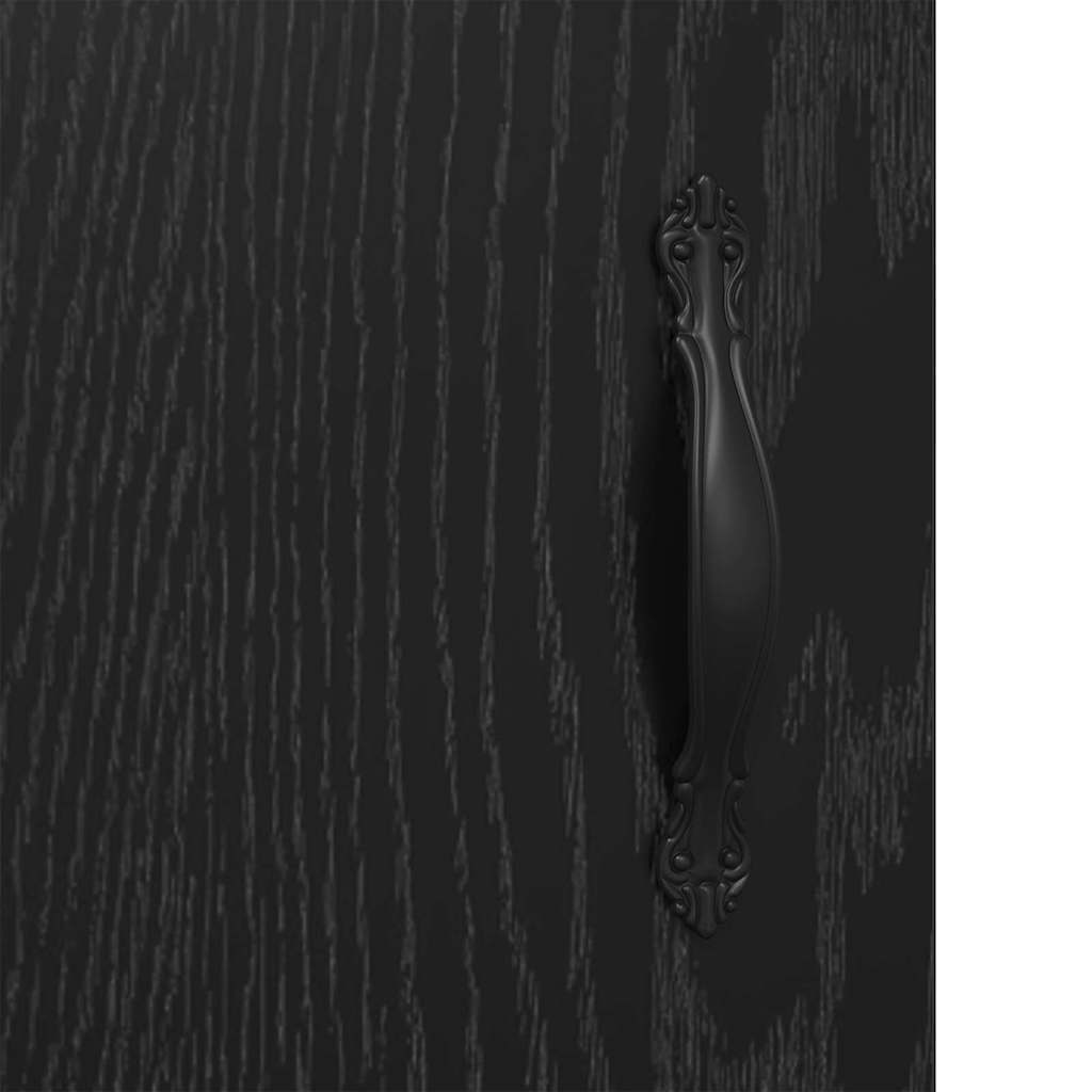 Highboard 2 stk. Schwarz Eichen-Optik 69,5 x 34 x 180 cm