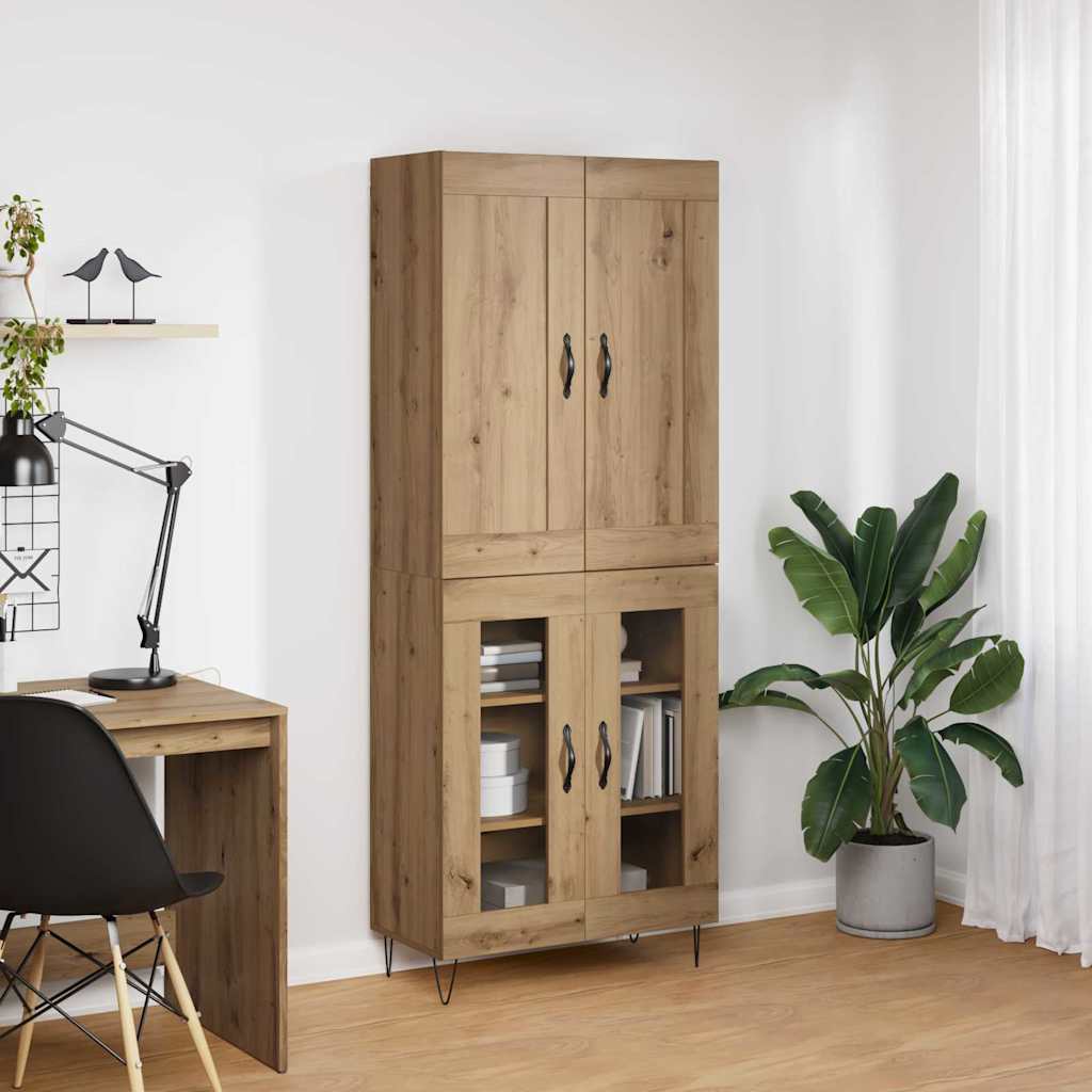 Highboard Artisan-Eiche 69,5 x 34 x 180 cm Holzwerkstoff