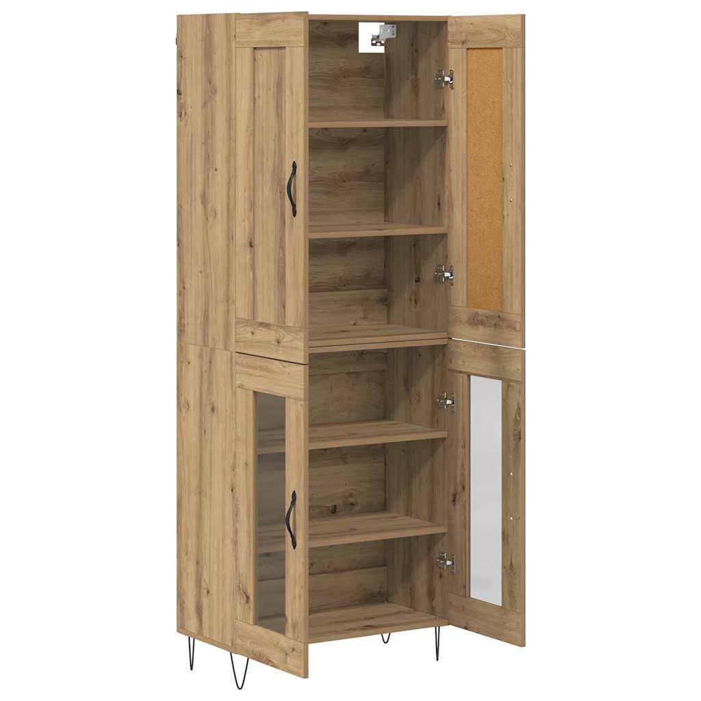 Highboard Artisan-Eiche 69,5 x 34 x 180 cm Holzwerkstoff