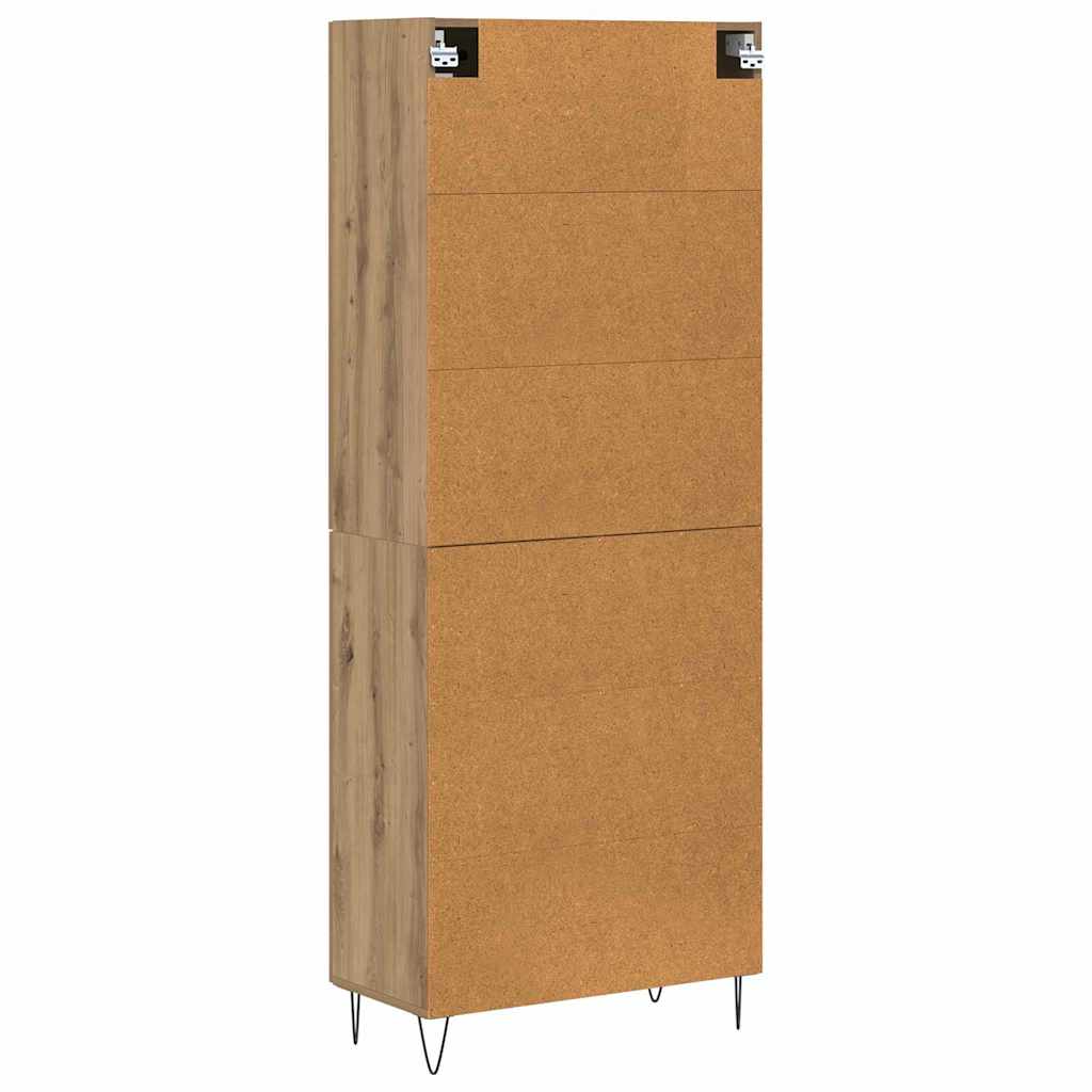 Highboard Artisan-Eiche 69,5 x 34 x 180 cm Holzwerkstoff