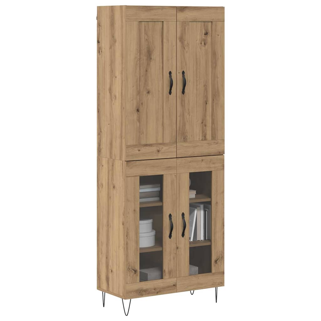 Highboard Artisan-Eiche 69,5 x 34 x 180 cm Holzwerkstoff