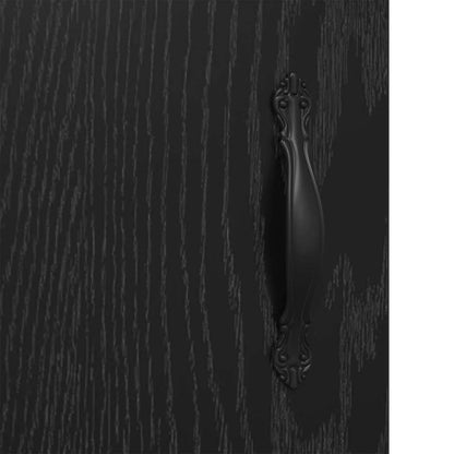 Highboard Schwarz Eichen-Optik 69,5 x 34 x 180 cm Holzwerkstoff