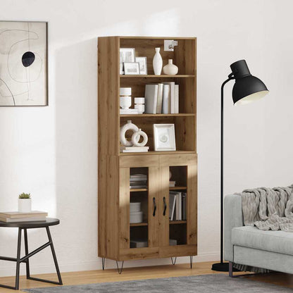 Highboard 2 stk. Artisan-Eiche 69,5 x 34 x 180 cm
