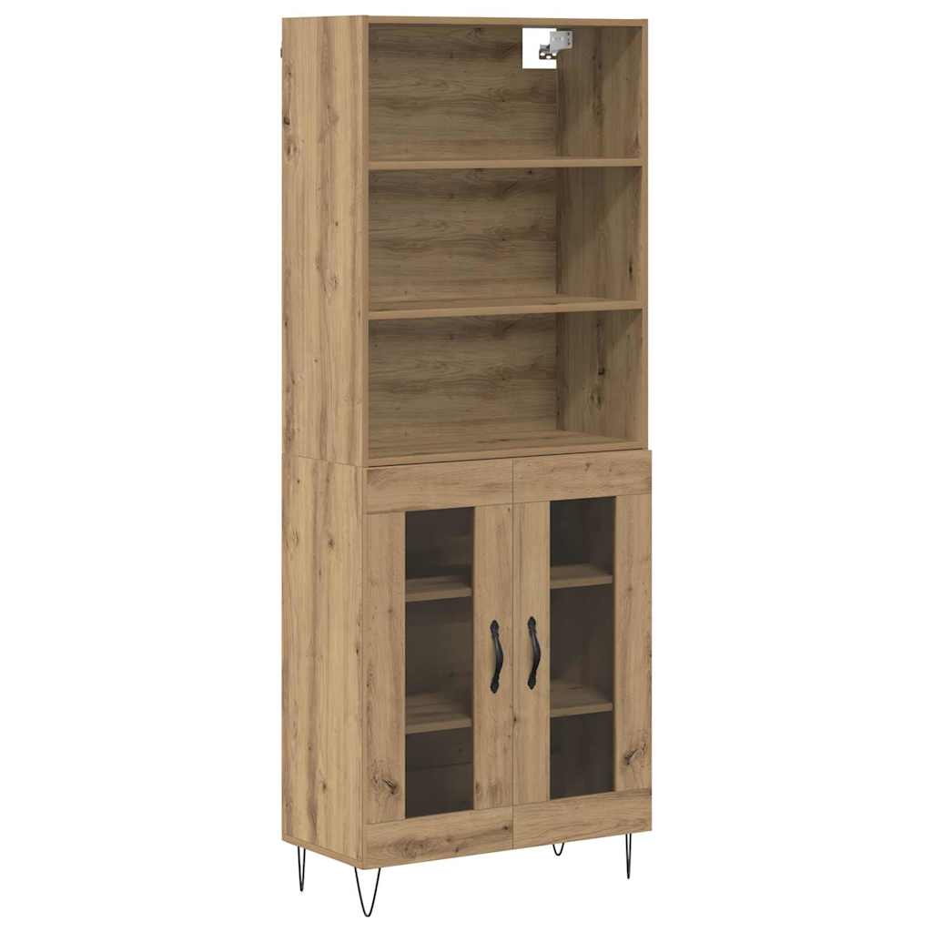 Highboard 2 pcs Artisan-Eiche 69,5 x 34 x 180 cm Holzwerkstoff