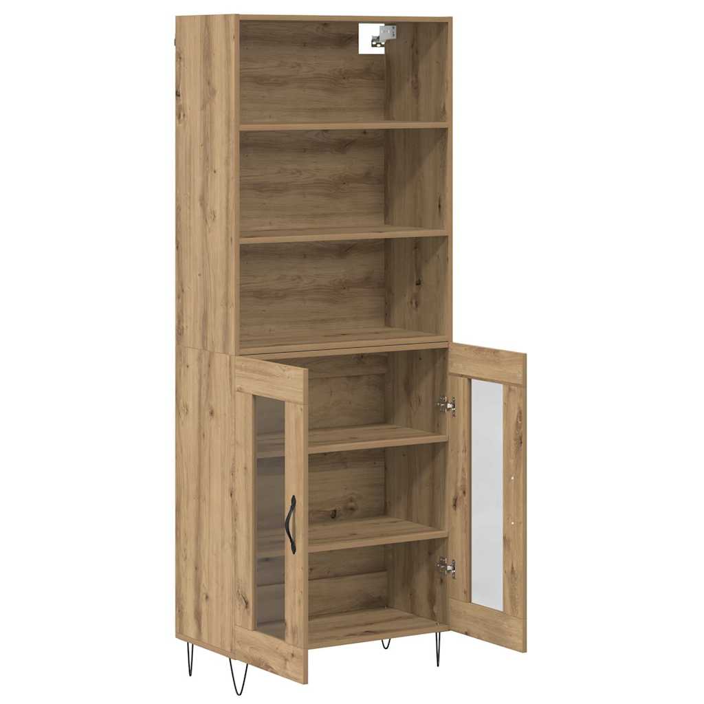Highboard 2 pcs Artisan-Eiche 69,5 x 34 x 180 cm Holzwerkstoff