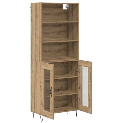 Highboard 2 stk. Artisan-Eiche 69,5 x 34 x 180 cm