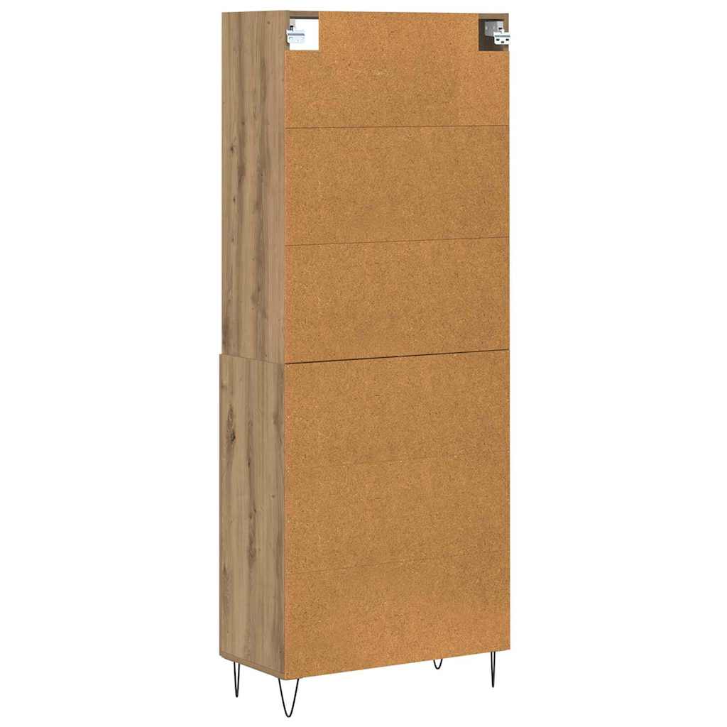 Highboard 2 pcs Artisan-Eiche 69,5 x 34 x 180 cm Holzwerkstoff