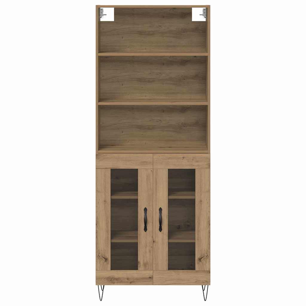 Highboard 2 pcs Artisan-Eiche 69,5 x 34 x 180 cm Holzwerkstoff