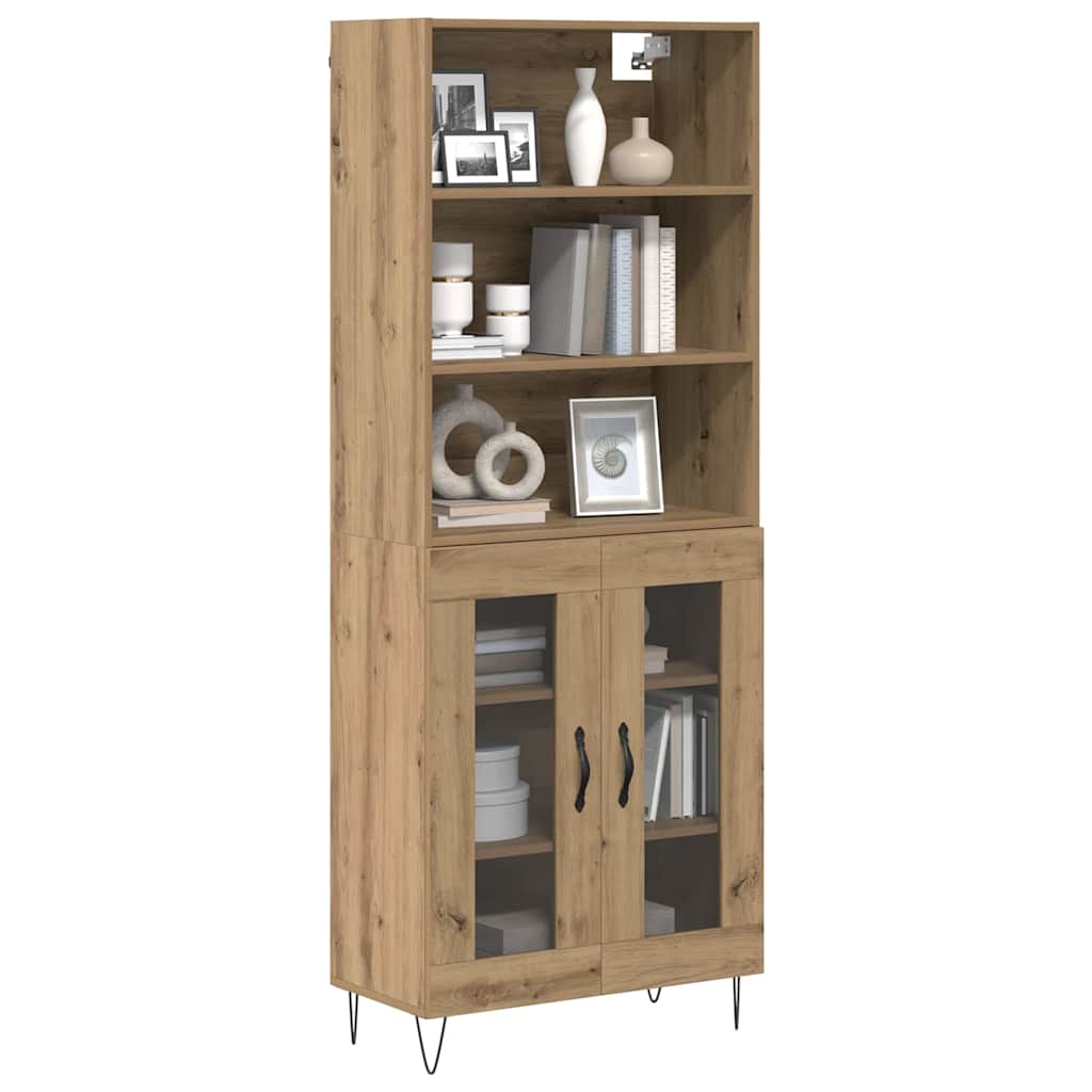 Highboard 2 pcs Artisan-Eiche 69,5 x 34 x 180 cm Holzwerkstoff