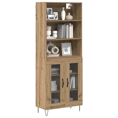Highboard 2 stk. Artisan-Eiche 69,5 x 34 x 180 cm