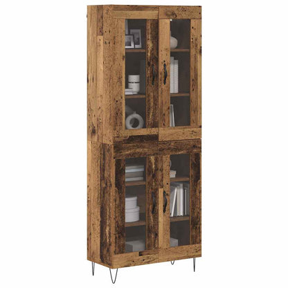 Highboard Altholz 69,5 x 34 x 90 cm Holzwerkstoff