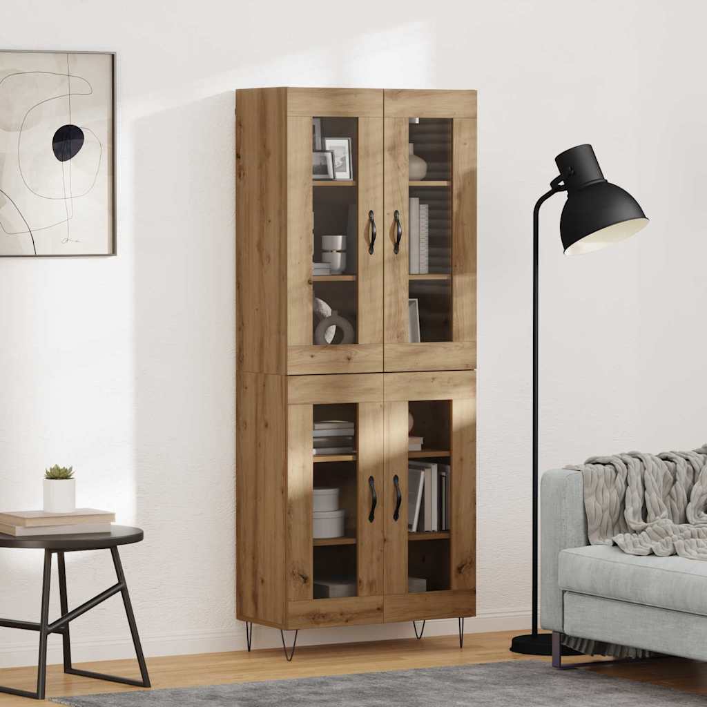 Highboard Artisan-Eiche 69,5 x 34 x 90 cm Holzwerkstoff
