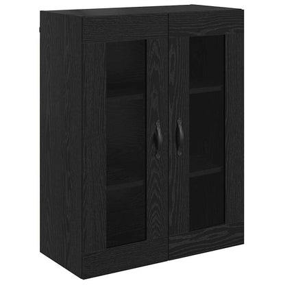 Highboard Schwarz Eichen-Optik 69,5 x 34 x 90 cm Holzwerkstoff