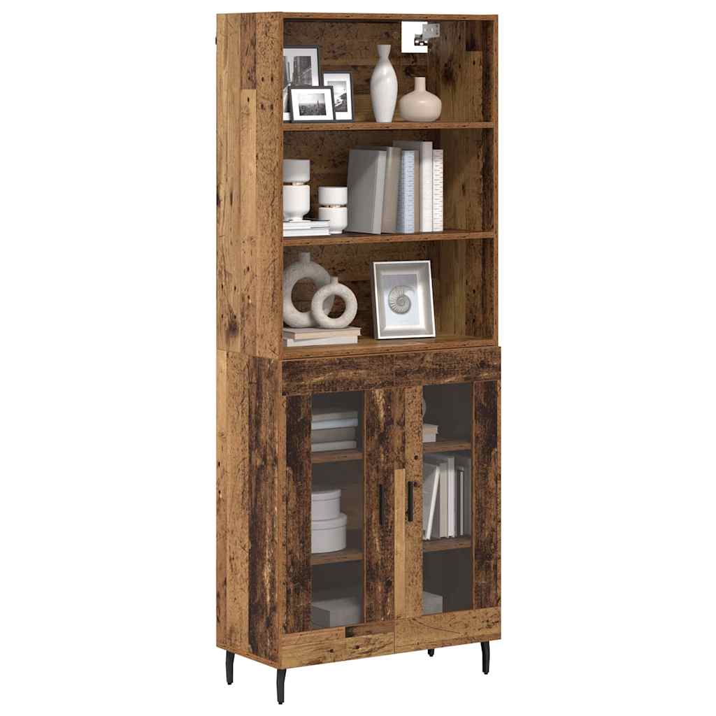 Highboard 2 Stk. Altholz 69,5 x 32,5 x 180 cm Holzwerkstoff