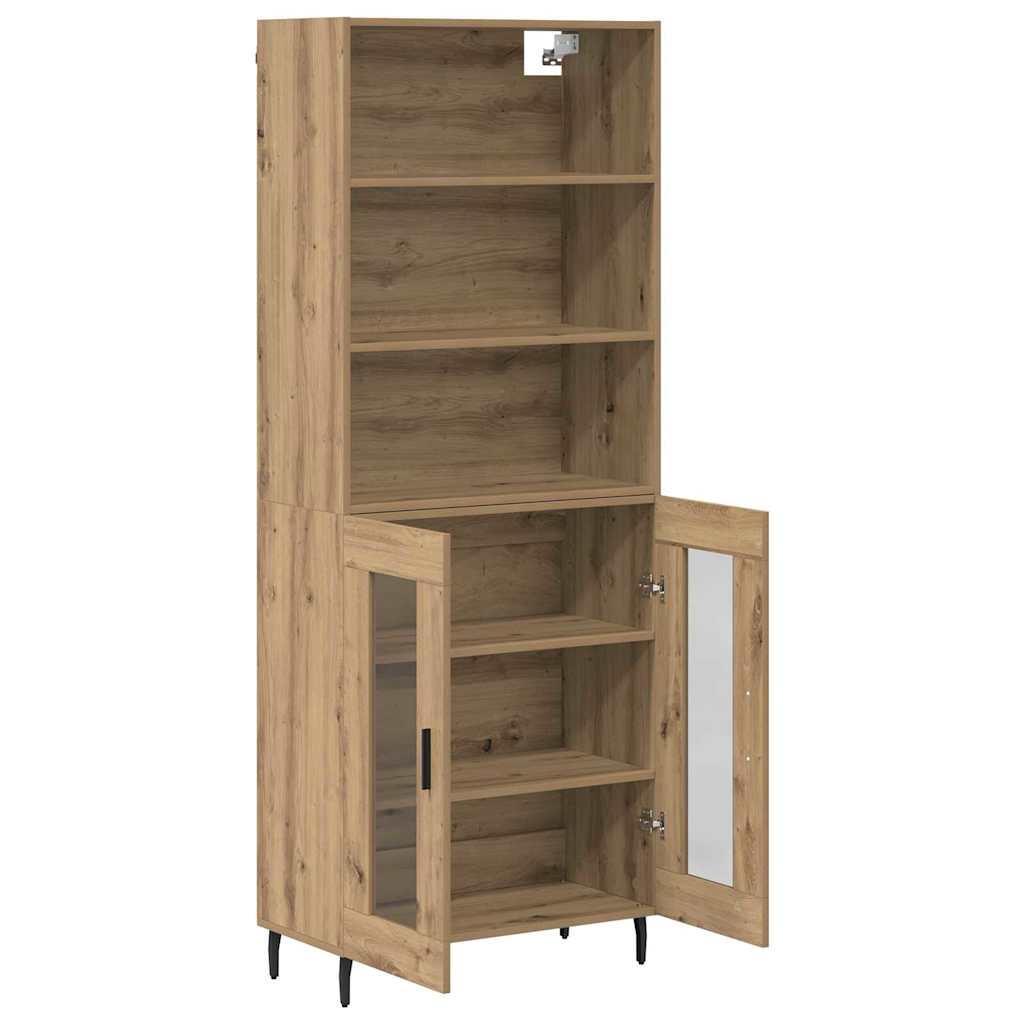 Highboard 2 pcs Artisan-Eiche 69,5 x 32,5 x 180 cm