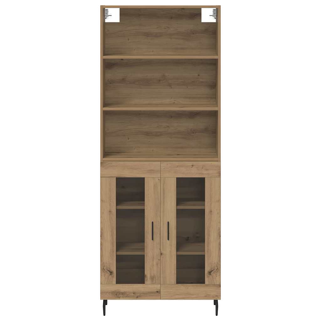 Highboard 2 pcs Artisan-Eiche 69,5 x 32,5 x 180 cm